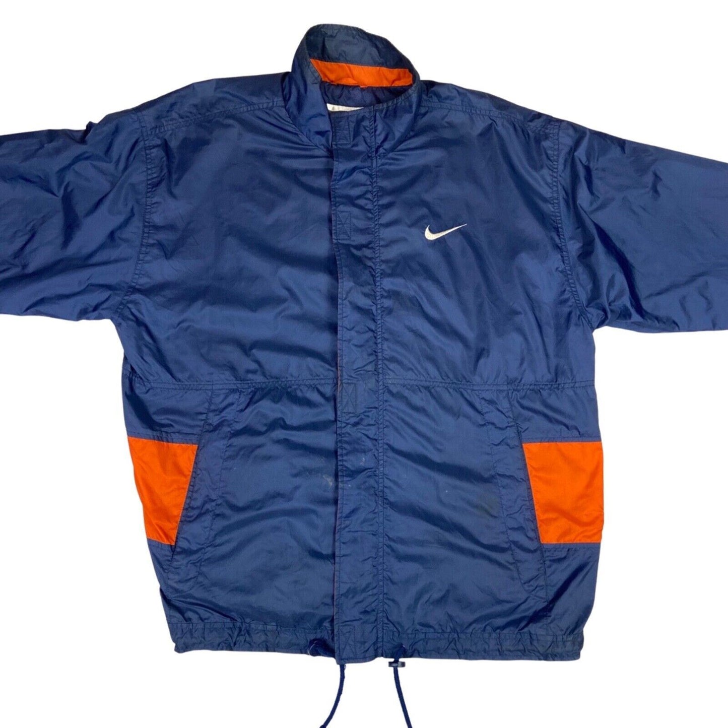 Vintage 90s Blue Orange Nike Waterproof Windbreaker Jacket L