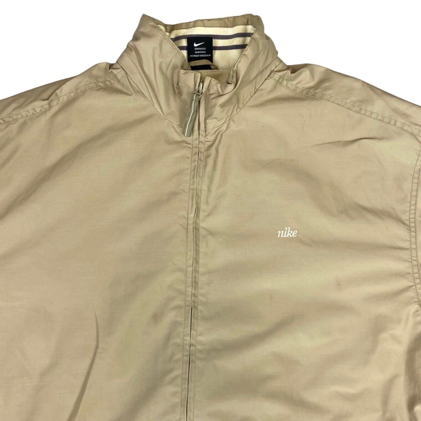 Vintage 90s Beige Nike Embroidered Water Resistant Jacket L