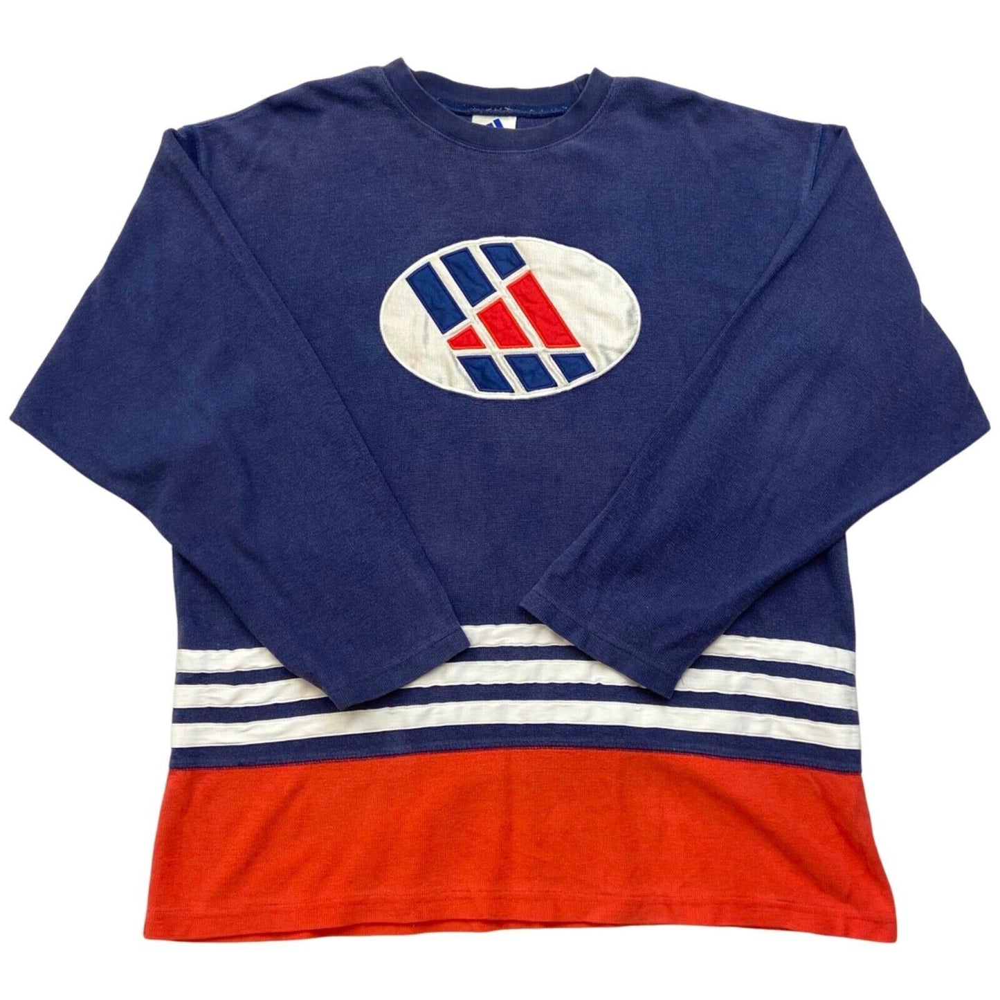 Vintage 90s Blue Red Adidas Sweater XL