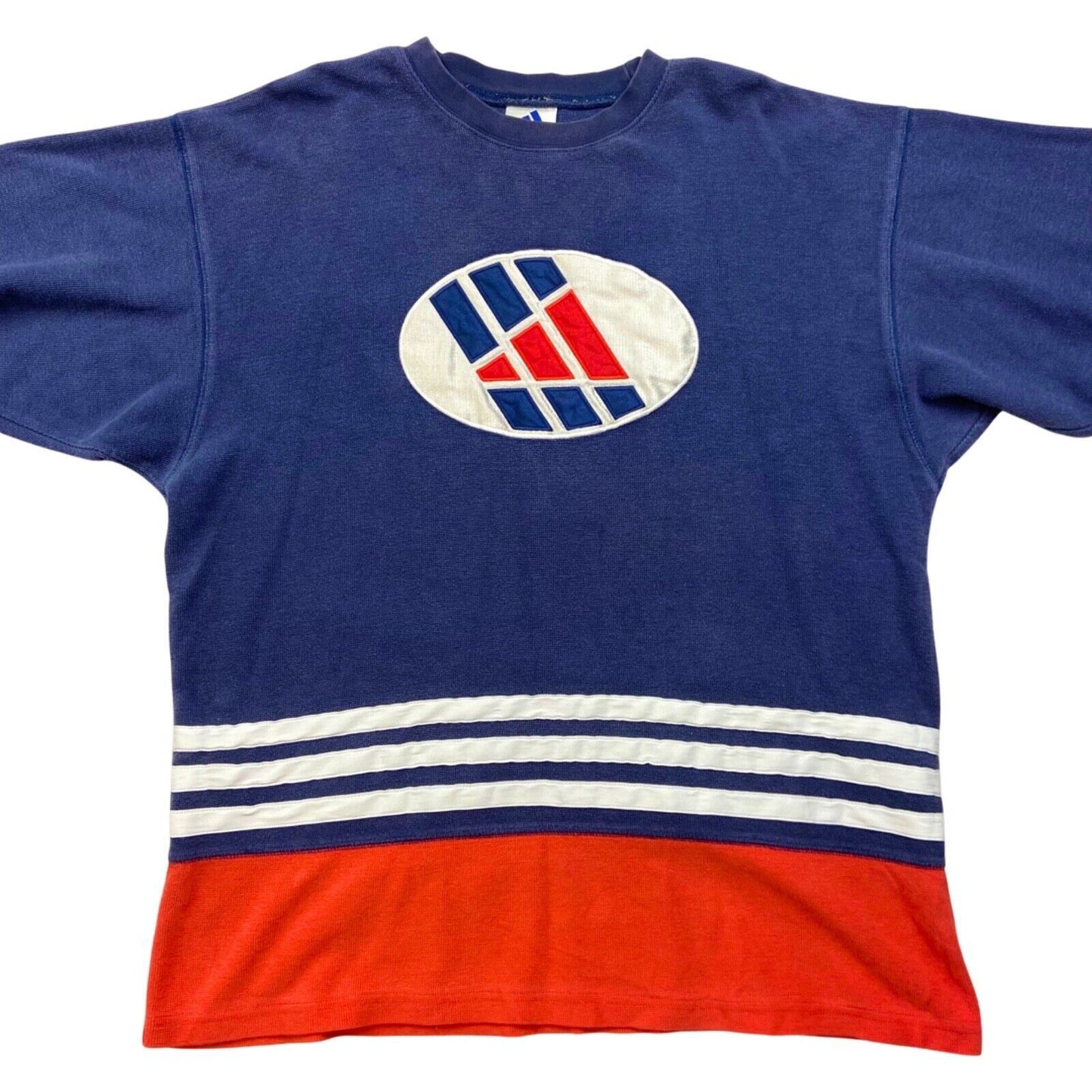 Vintage 90s Blue Red Adidas Sweater XL