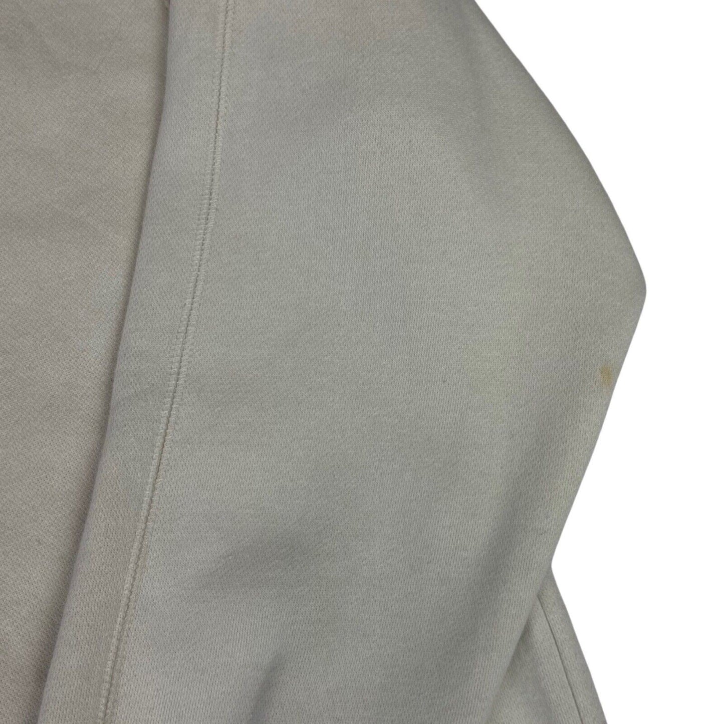 Vintage 90s Cream Nike Embroidered Hoodie M