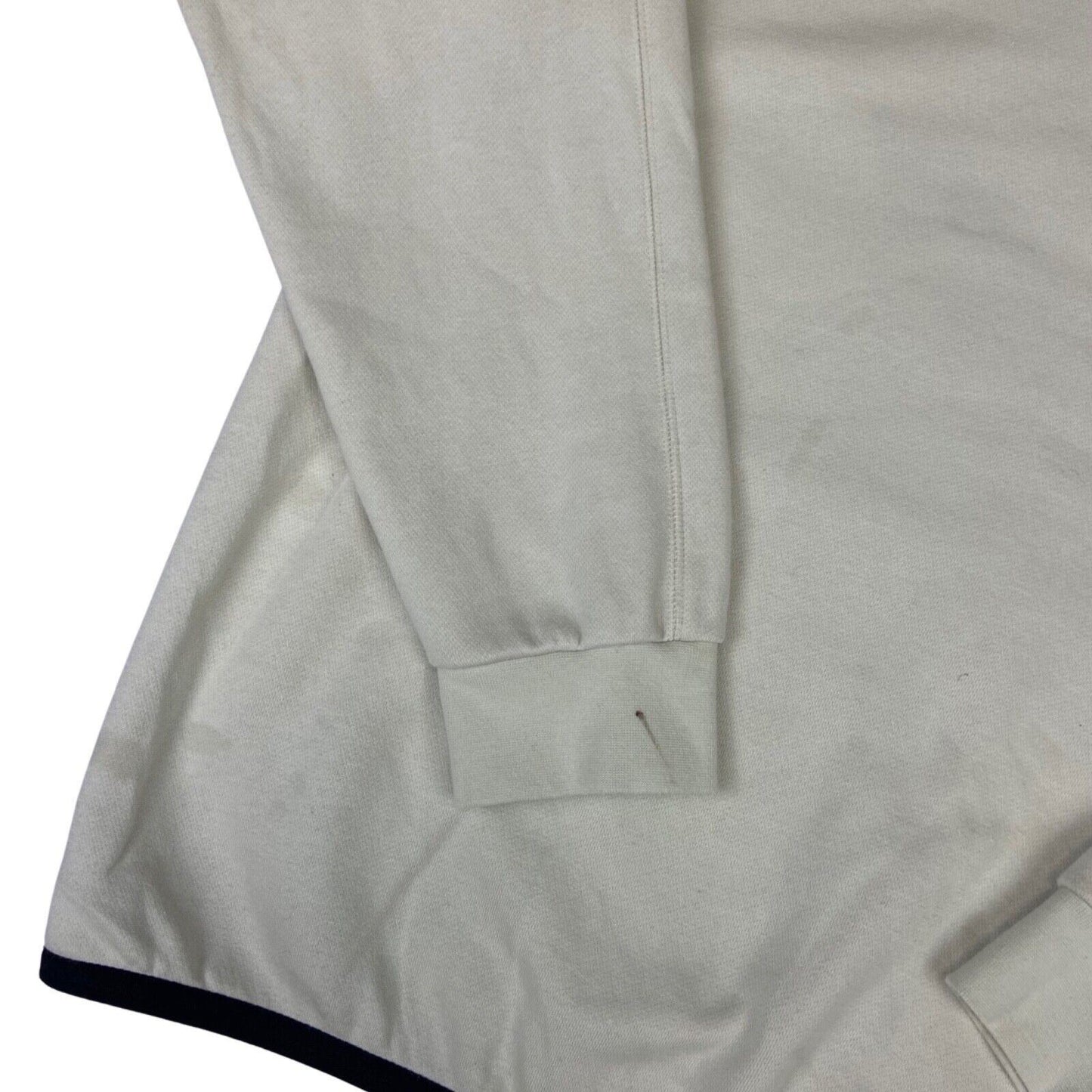 Vintage 90s Cream Nike Embroidered Hoodie M