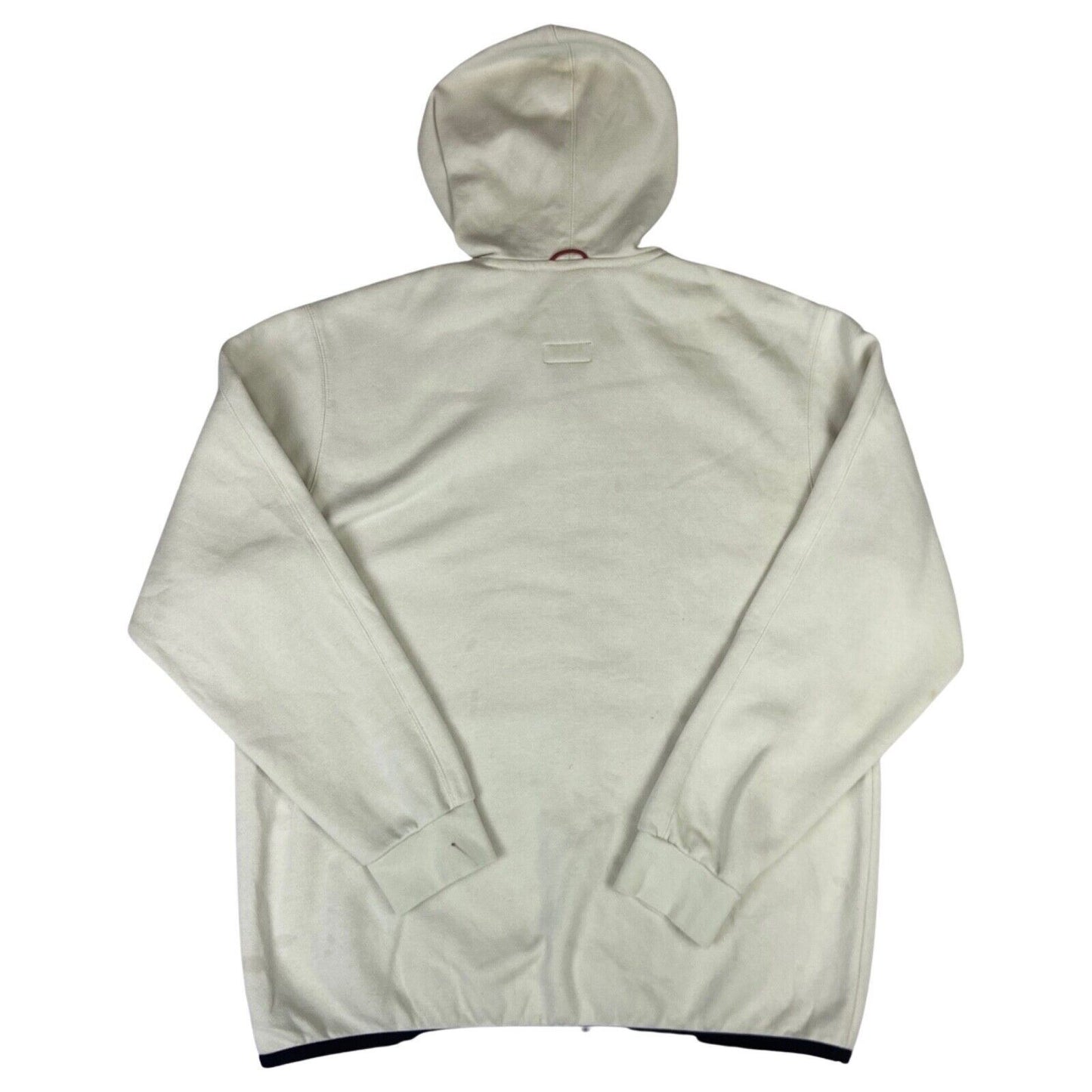 Vintage 90s Cream Nike Embroidered Hoodie M