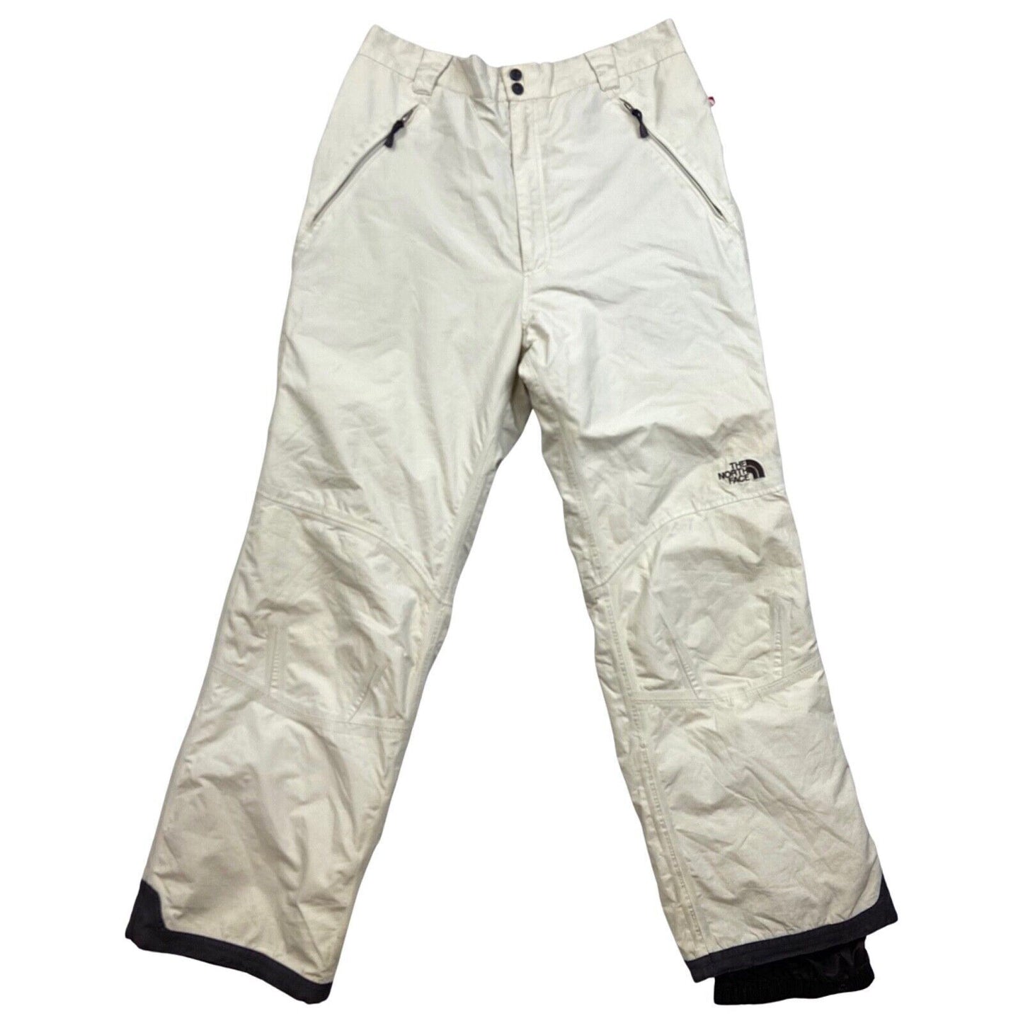 Vintage 90s 00s Cream The North Face Waterproof HyVent Ski Trousers L