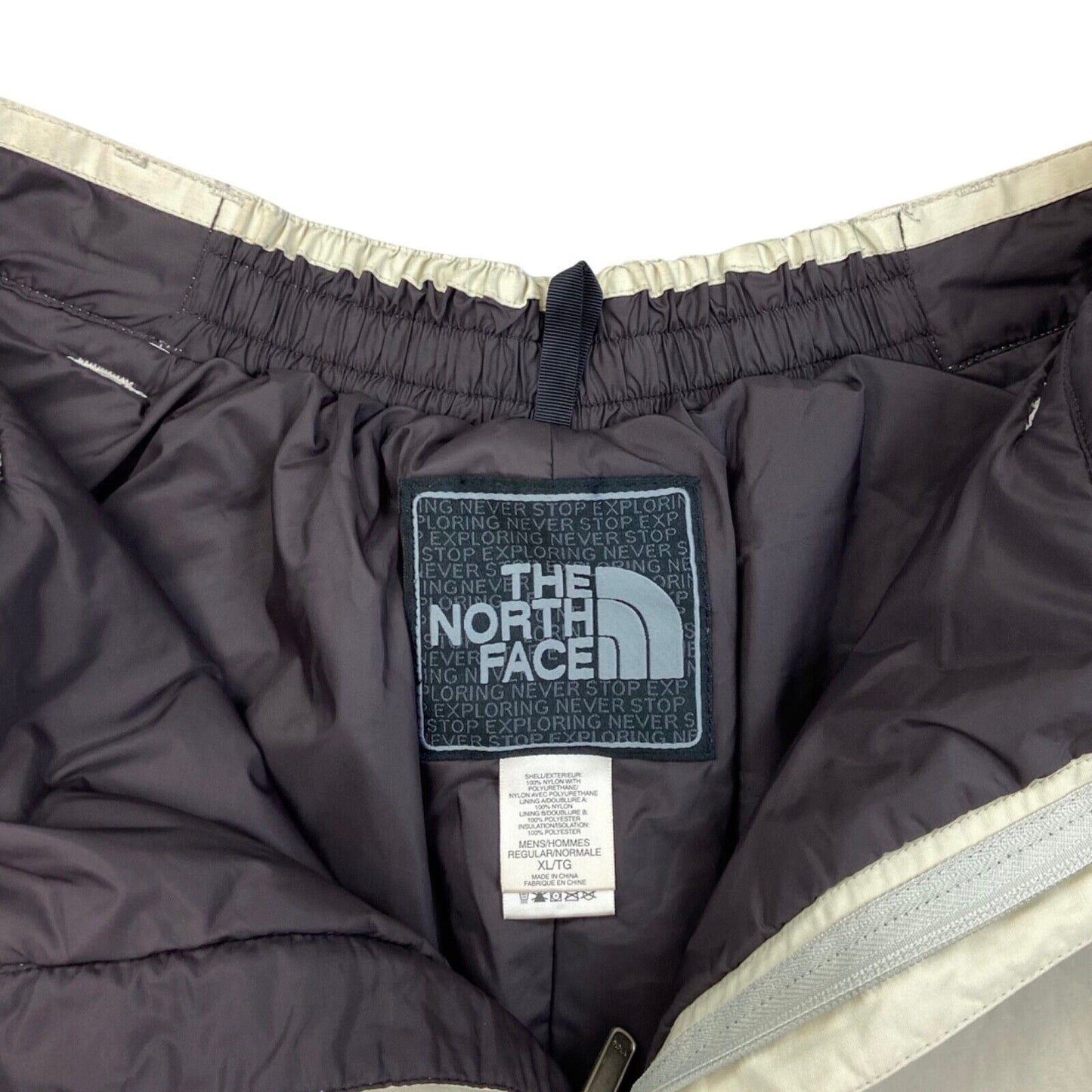 Vintage 90s 00s Cream The North Face Waterproof HyVent Ski Trousers L