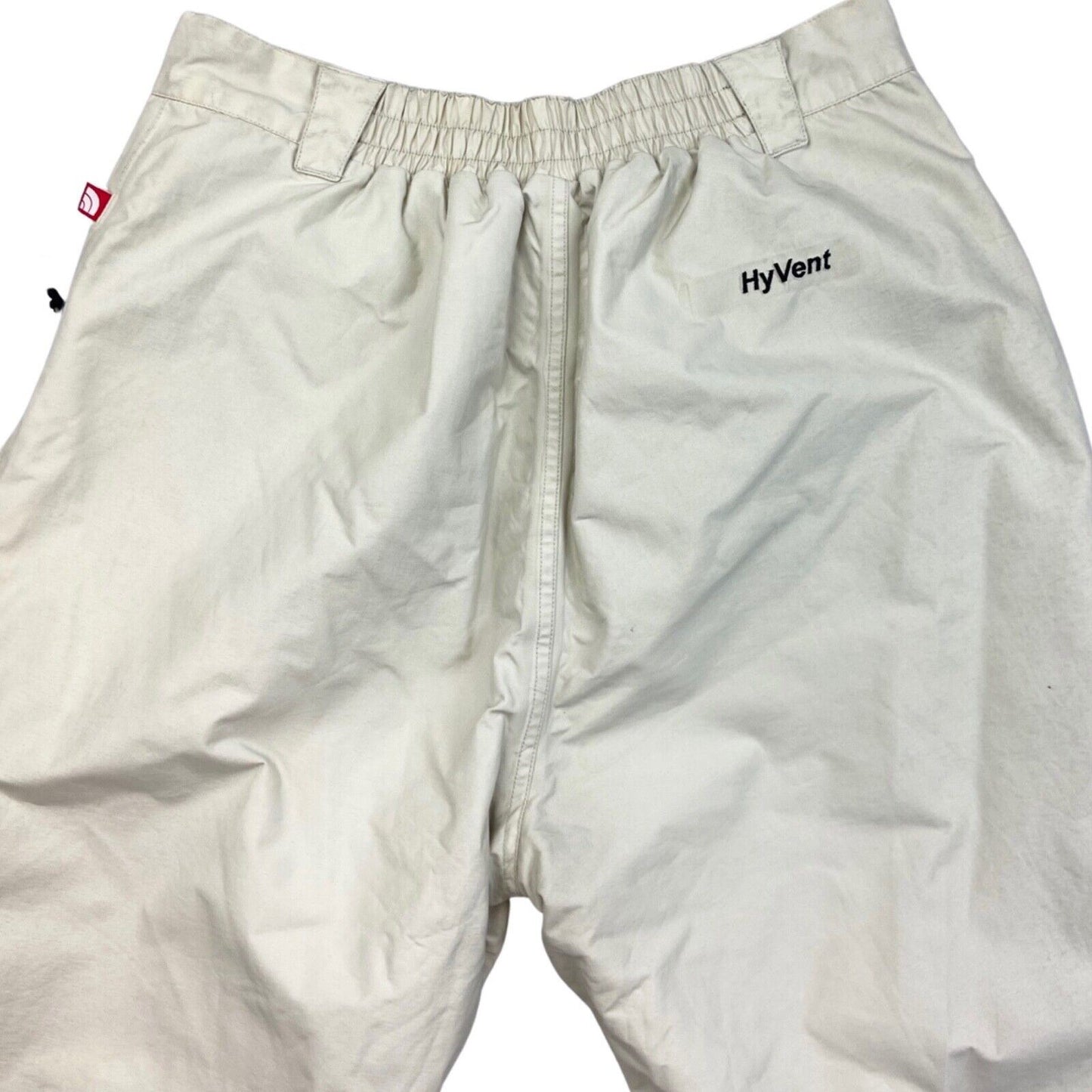 Vintage 90s 00s Cream The North Face Waterproof HyVent Ski Trousers L