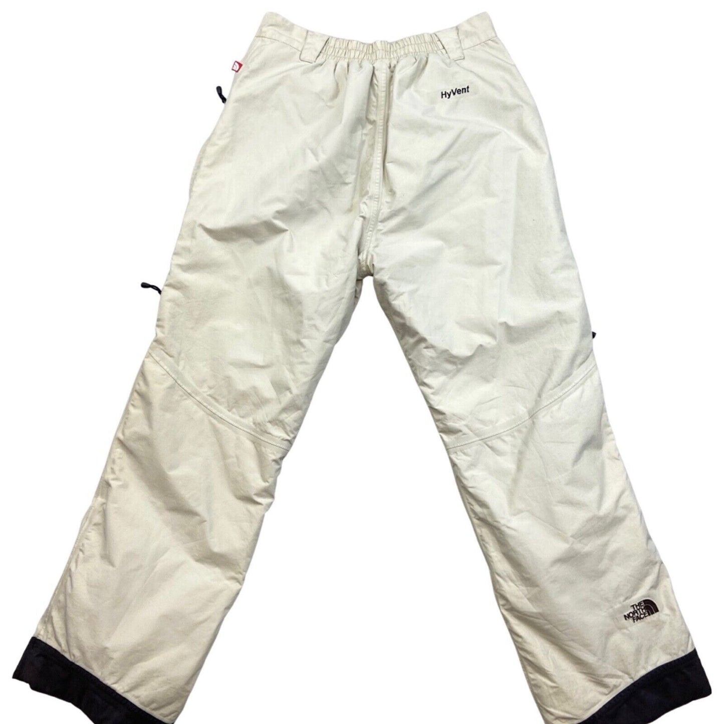 Vintage 90s 00s Cream The North Face Waterproof HyVent Ski Trousers L