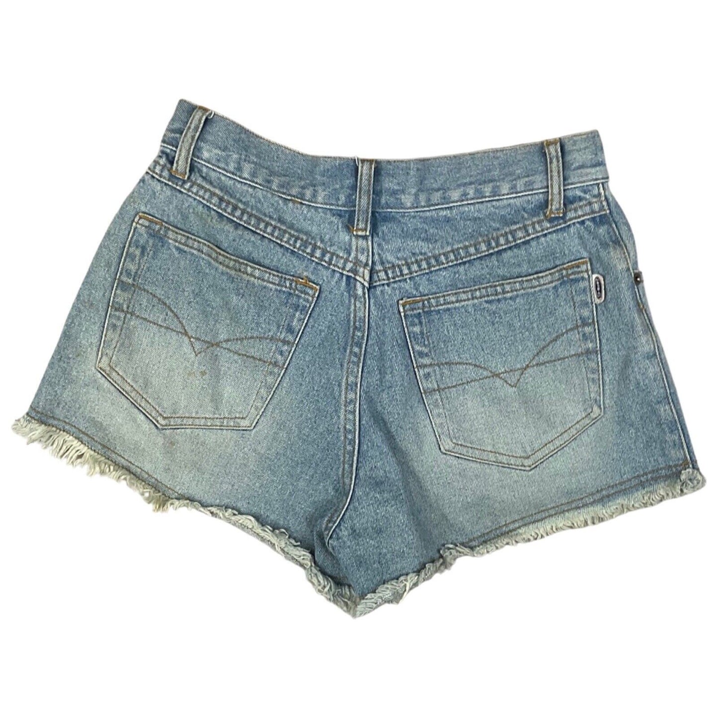 Vintage Y2K Blue Light Wash Denim Cut Off Shorts 8 10 S