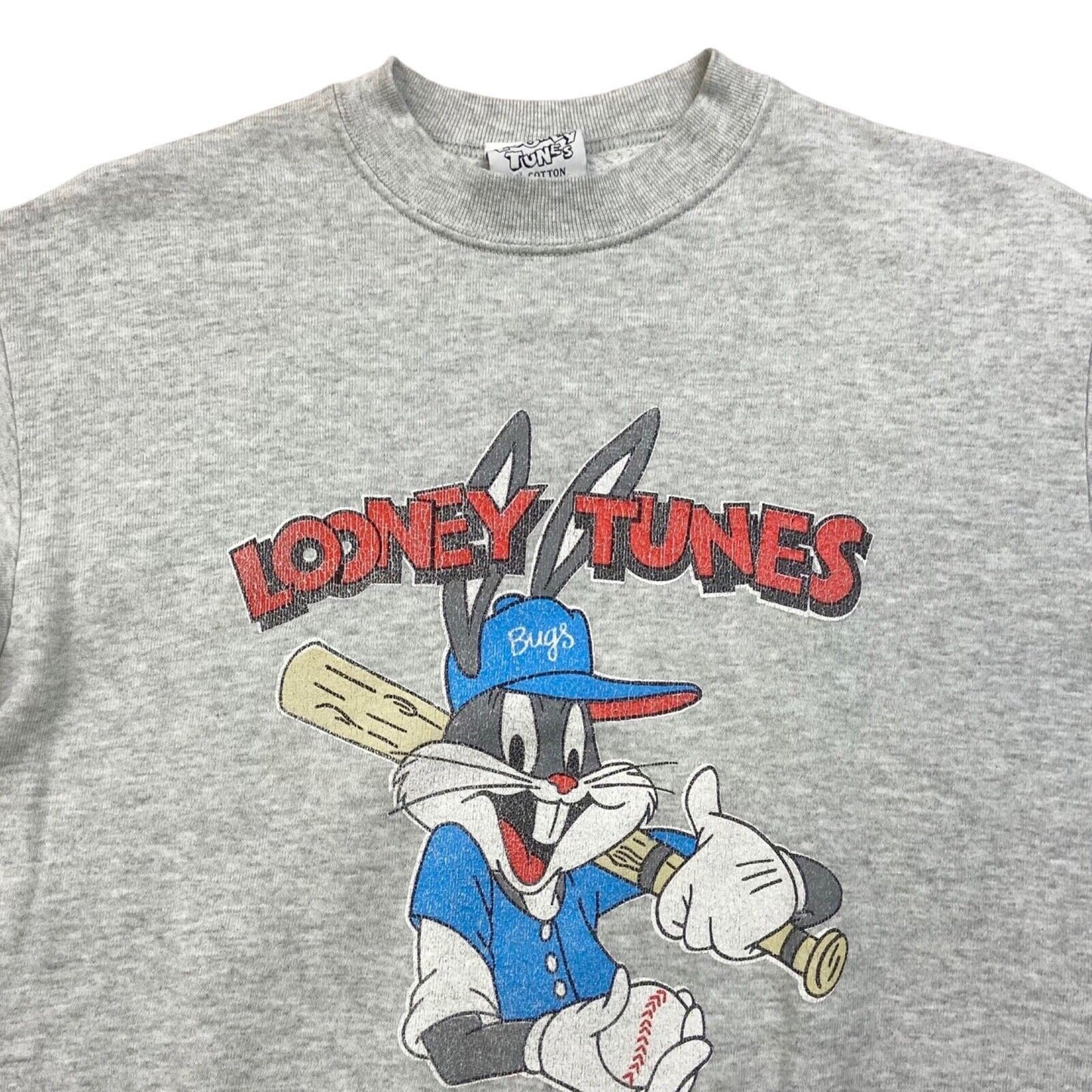 Vintage 1996 Grey Graphic Looney Tunes Bugs Bunny Sweatshirt S