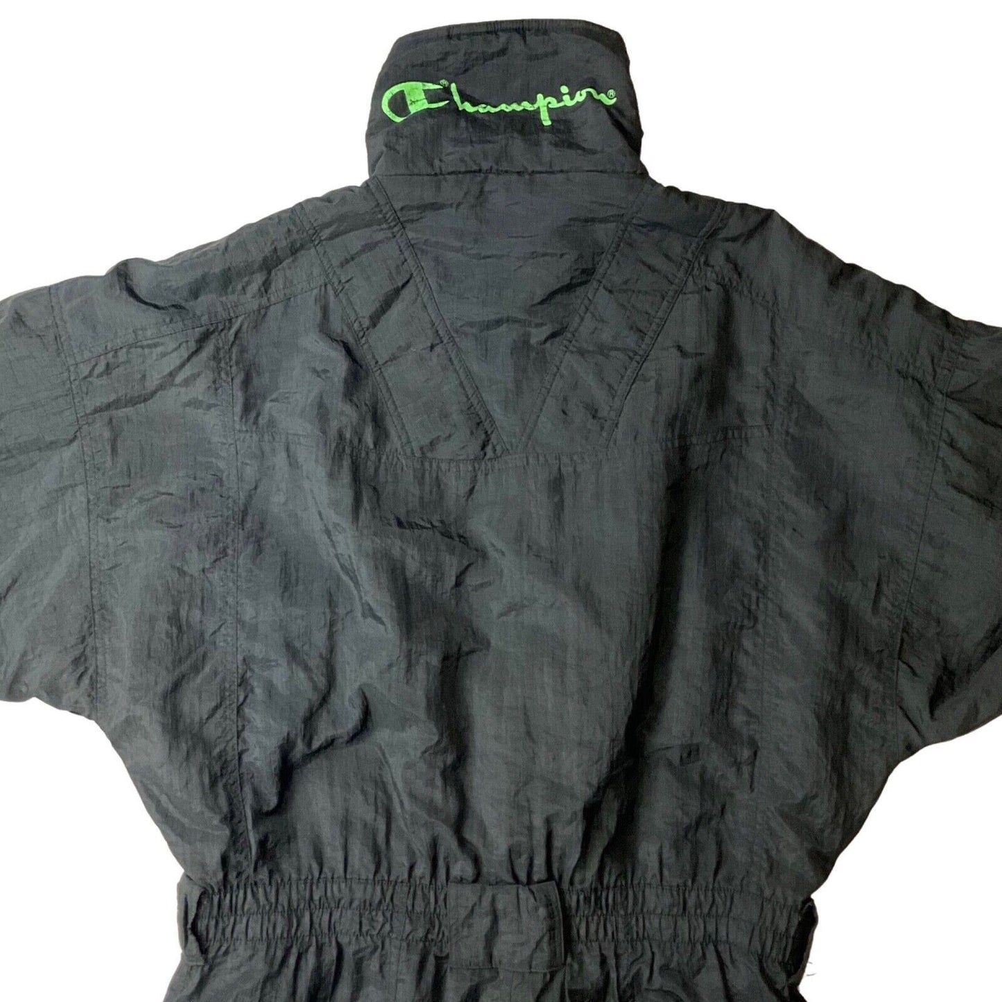 Vintage 80s 90s Black Champion Ski Suit Retro Winter Sportswear L