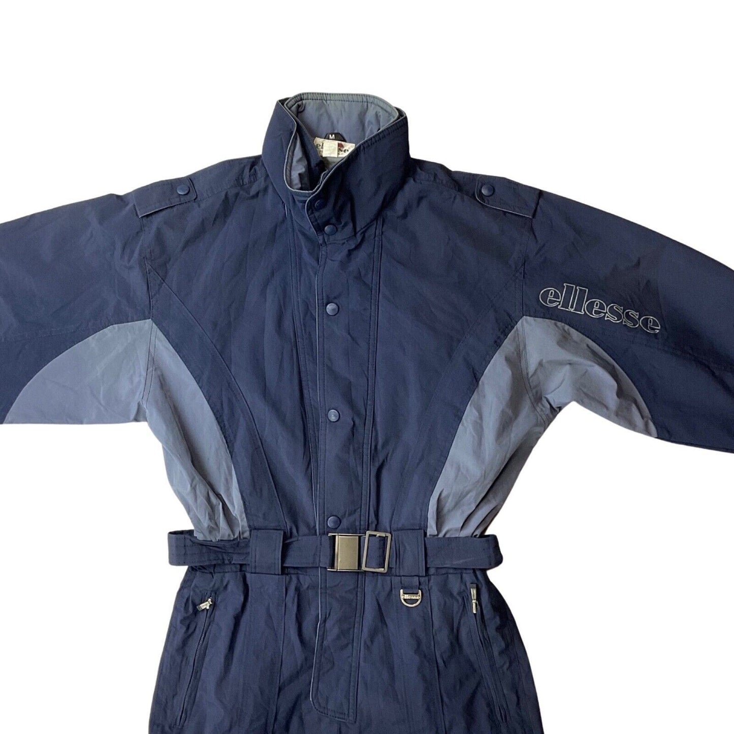 Vintage 80s 90s Navy blue Ellesse Ski Suit Super Racing Gear M