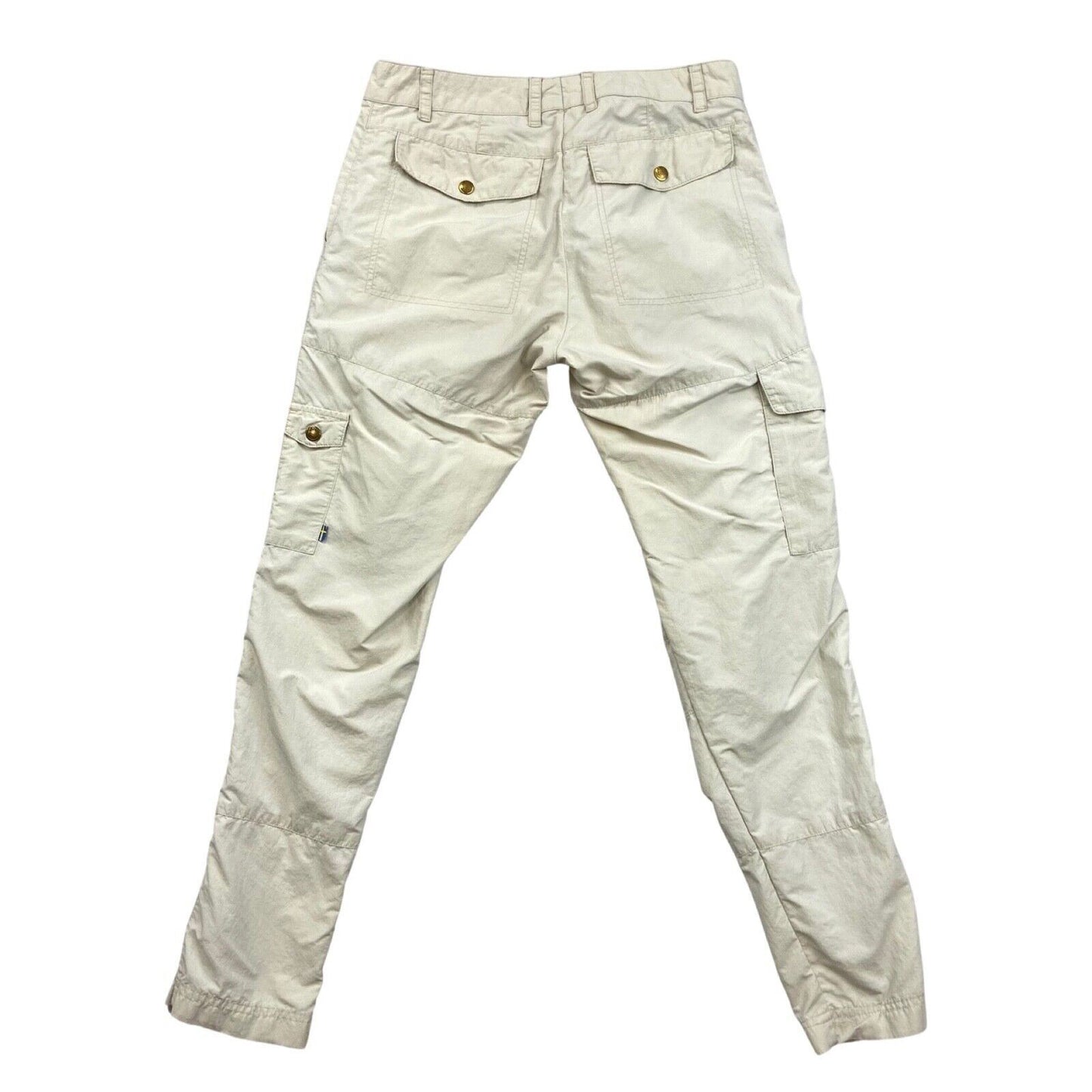 Vintage 90s 00s Light Cream Fjällräven Cargo Trousers Utility W31 L30 M