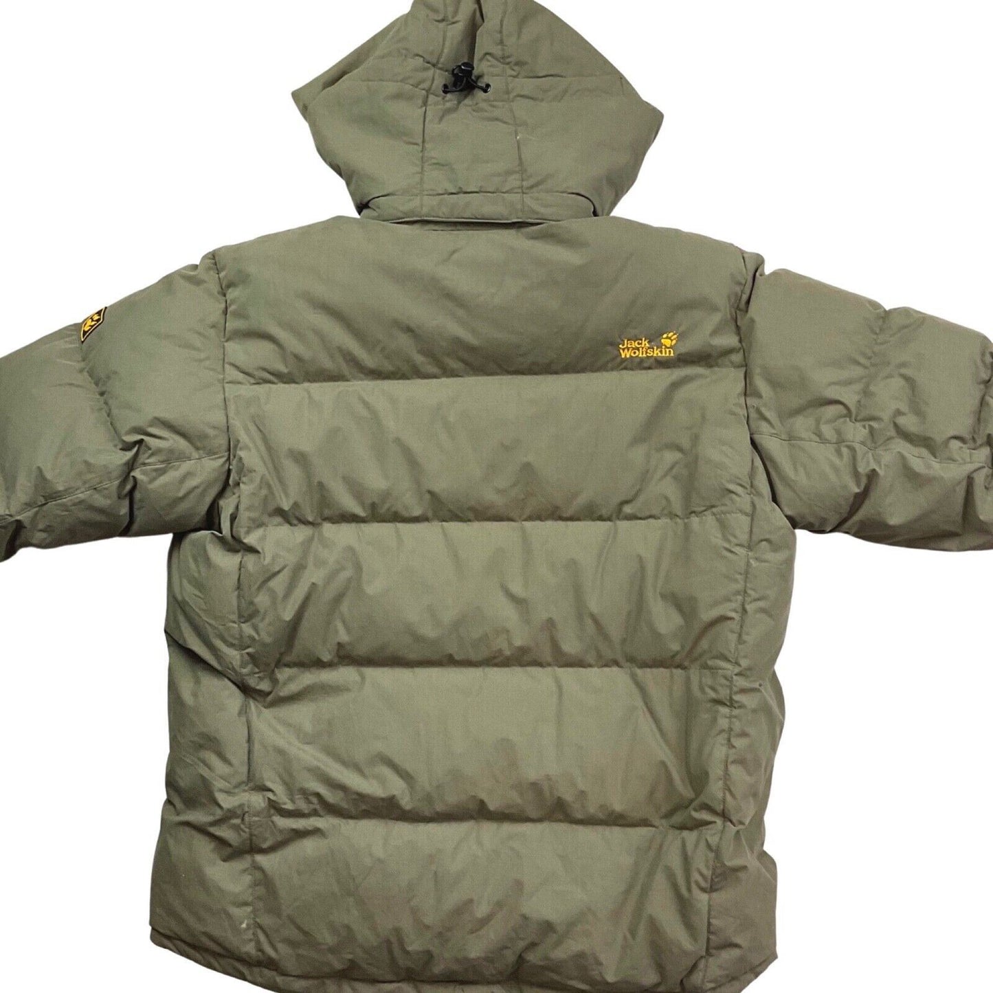 Vintage 90s 00s Khaki Jack Wolfskin Embroidered Down Filled Puffer Jacket M