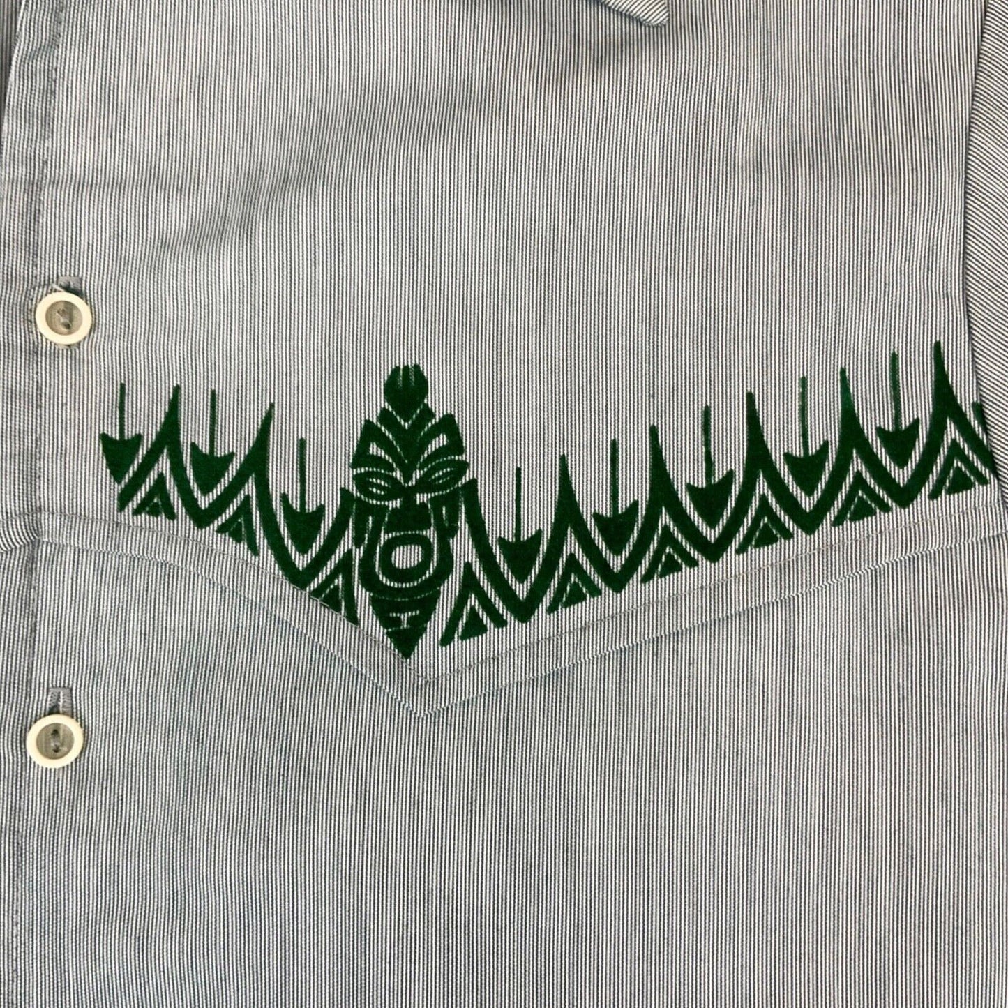 RARE VTG 60s 70s IOLANI HAWAIIAN ALOHA SHIRT TIKI FLOCKING ROCKABILLY 38” S