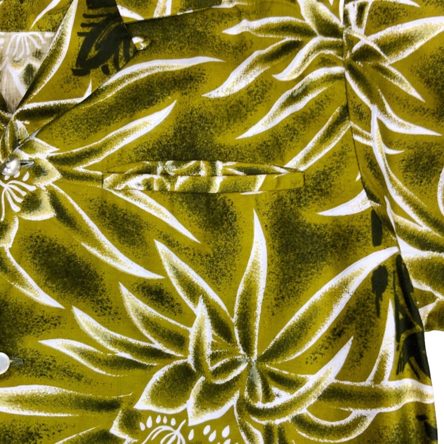RARE VTG 60s 70s REEF COTTON HAWAIIAN ALOHA SHIRT TIKI ROCKABILLY 36” S