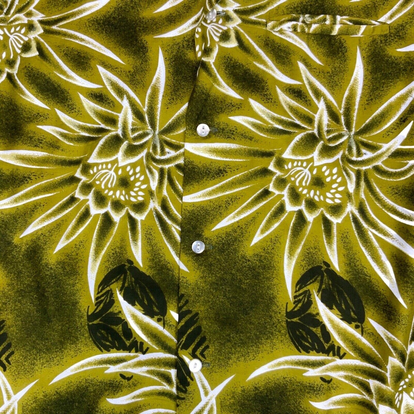 RARE VTG 60s 70s REEF COTTON HAWAIIAN ALOHA SHIRT TIKI ROCKABILLY 36” S