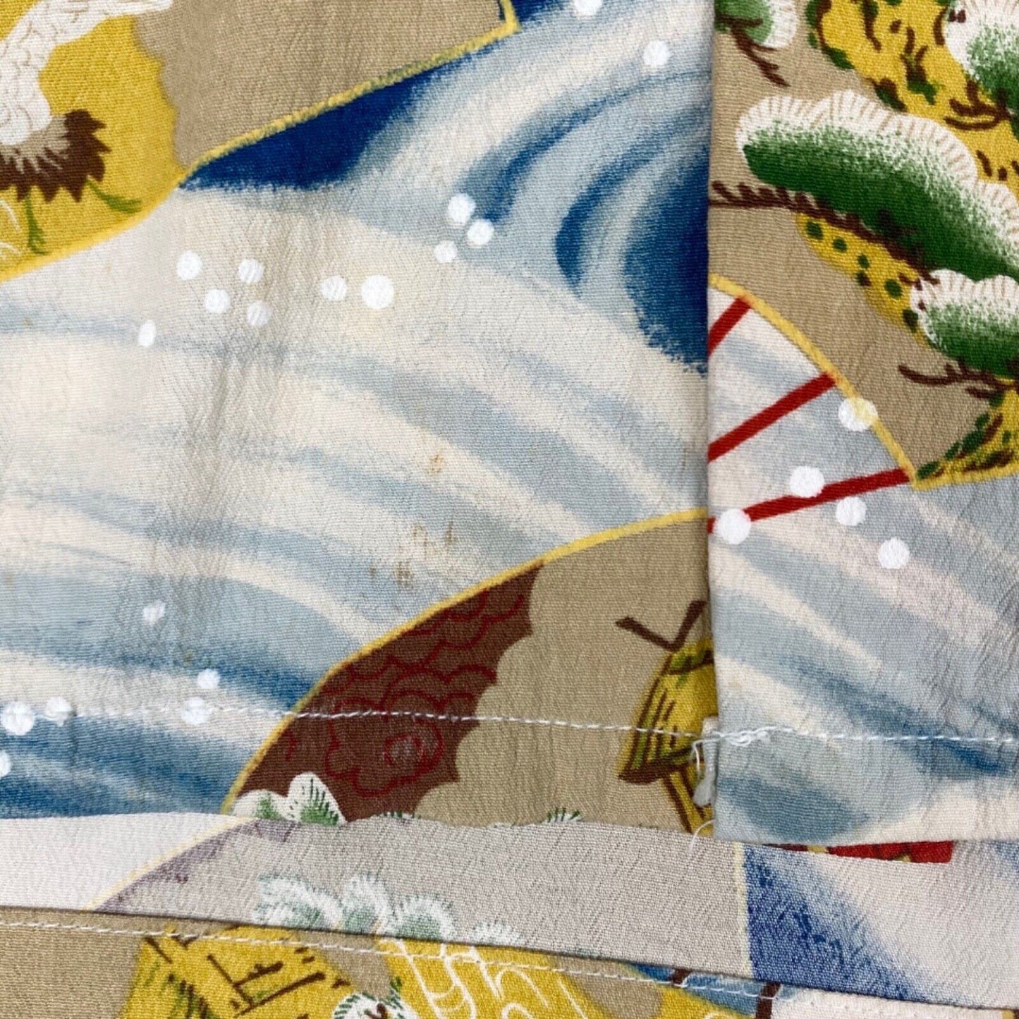 VTG SUN SURF FIRELAND 40s 50s STYLE HAWAIIAN ALOHA SHIRT RAYON ROCKABILLY 38”