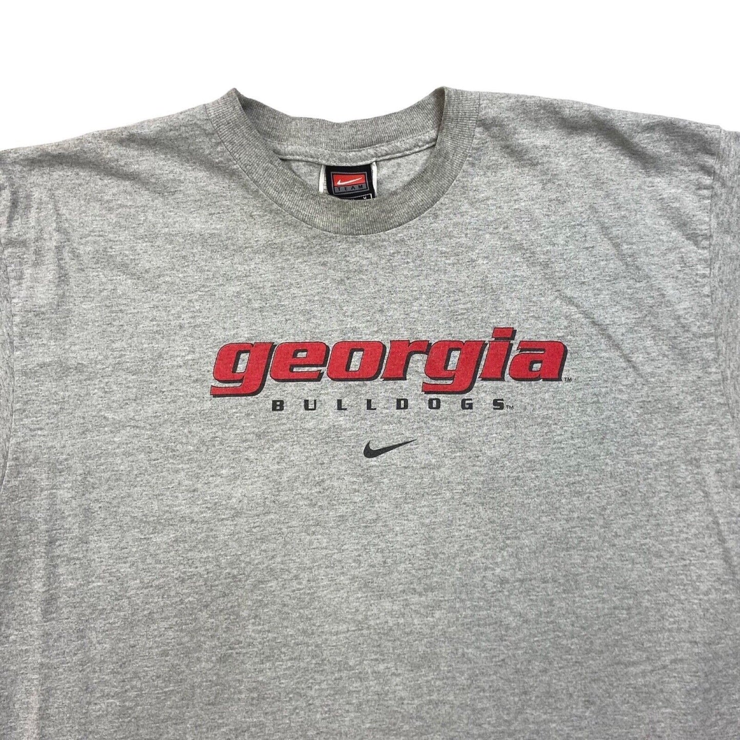 Nike Team Grey Georgia Bulldogs American Football Team Spell Out T-Shirt Medium