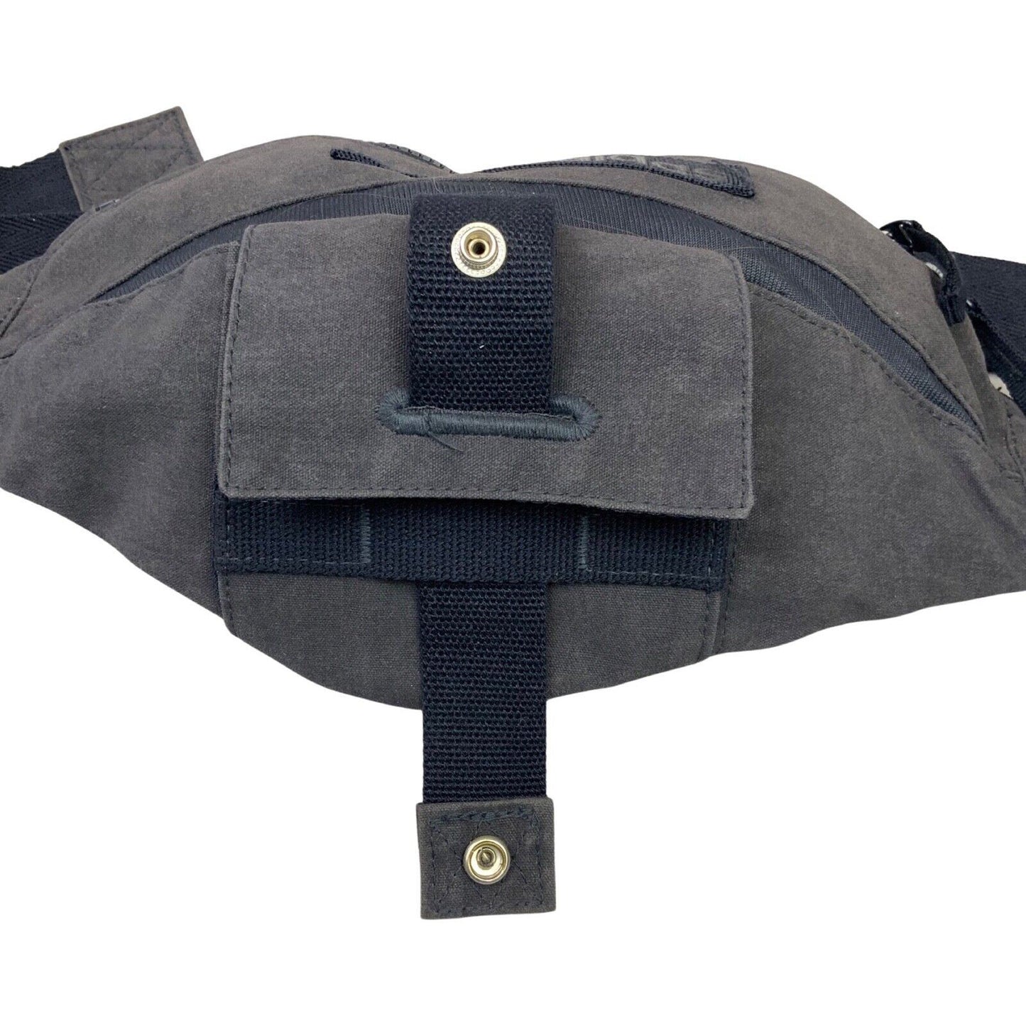 Vintage 2005 Charcoal Grey Adidas Cross Body Bum Bag Cotton Blend