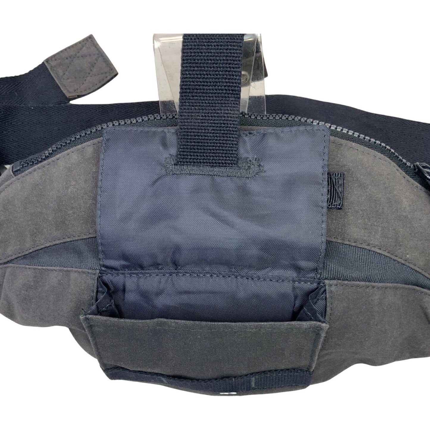 Vintage 2005 Charcoal Grey Adidas Cross Body Bum Bag Cotton Blend