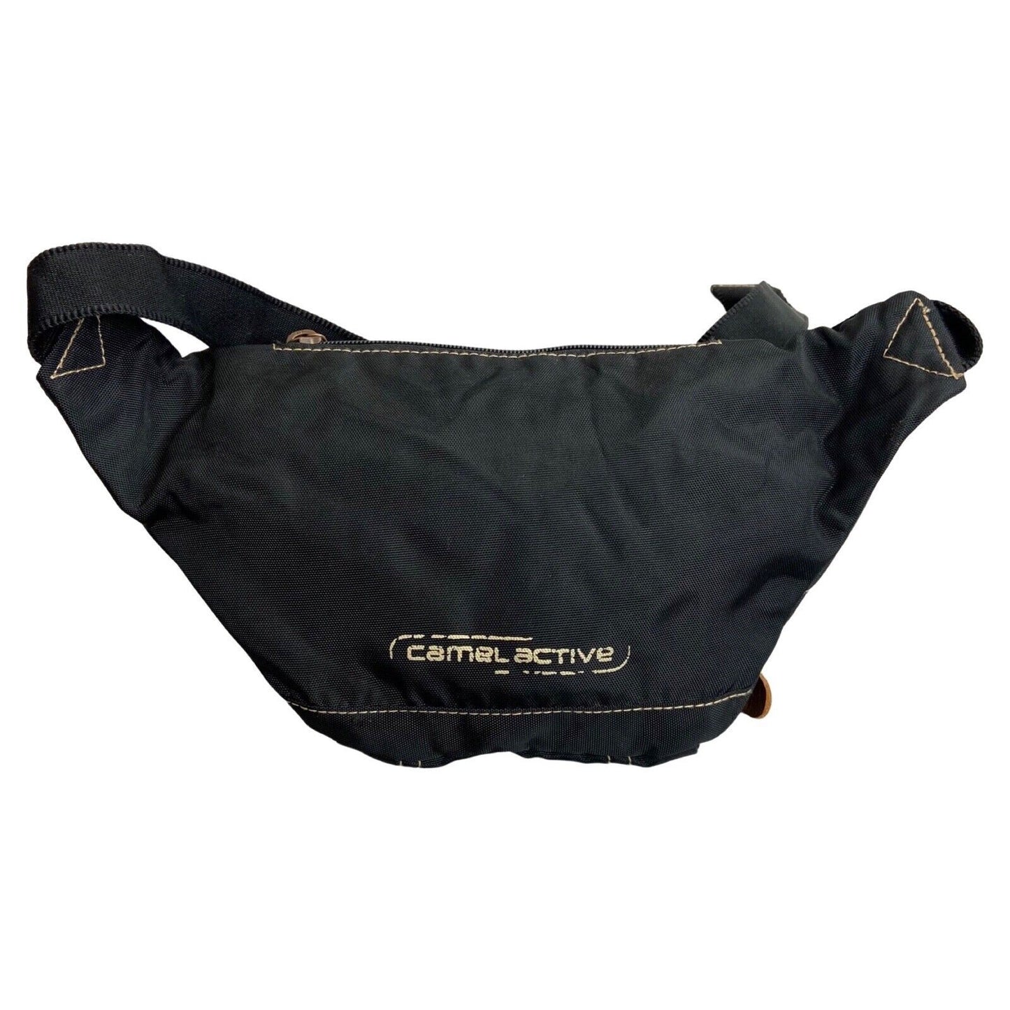 Vintage 90s 00s Black Brown Details Camel Active Cross Body Bum Bag
