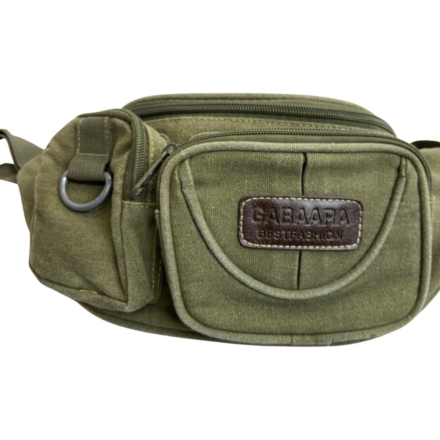 Vintage 90s 00s Khaki Green Utility Gabaara Cross Body Bum Bag