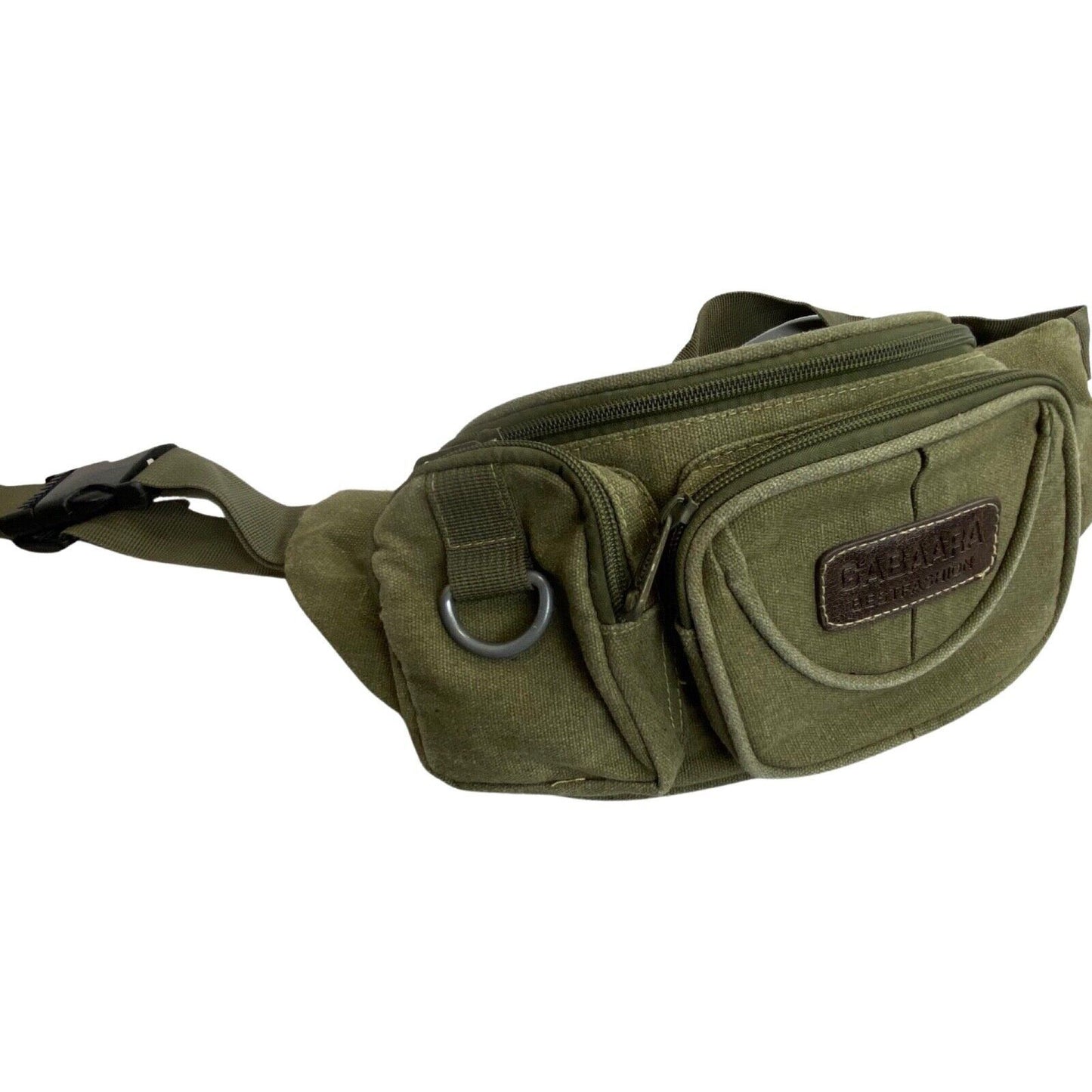 Vintage 90s 00s Khaki Green Utility Gabaara Cross Body Bum Bag