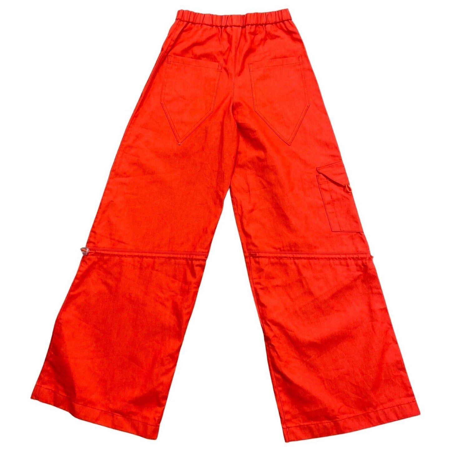 Vintage Y2K Orange Wide Leg Cargo Trousers XS