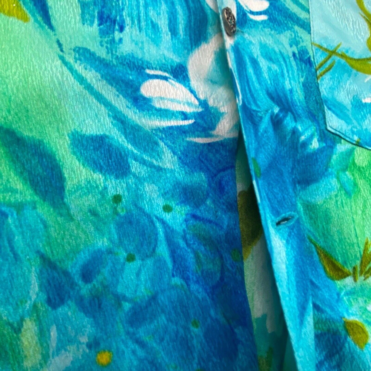 VTG 60s WALTAH CLARKES RAYON HAWAIIAN ALOHA SHIRT TIKI ROCKABILLY 42” (38)