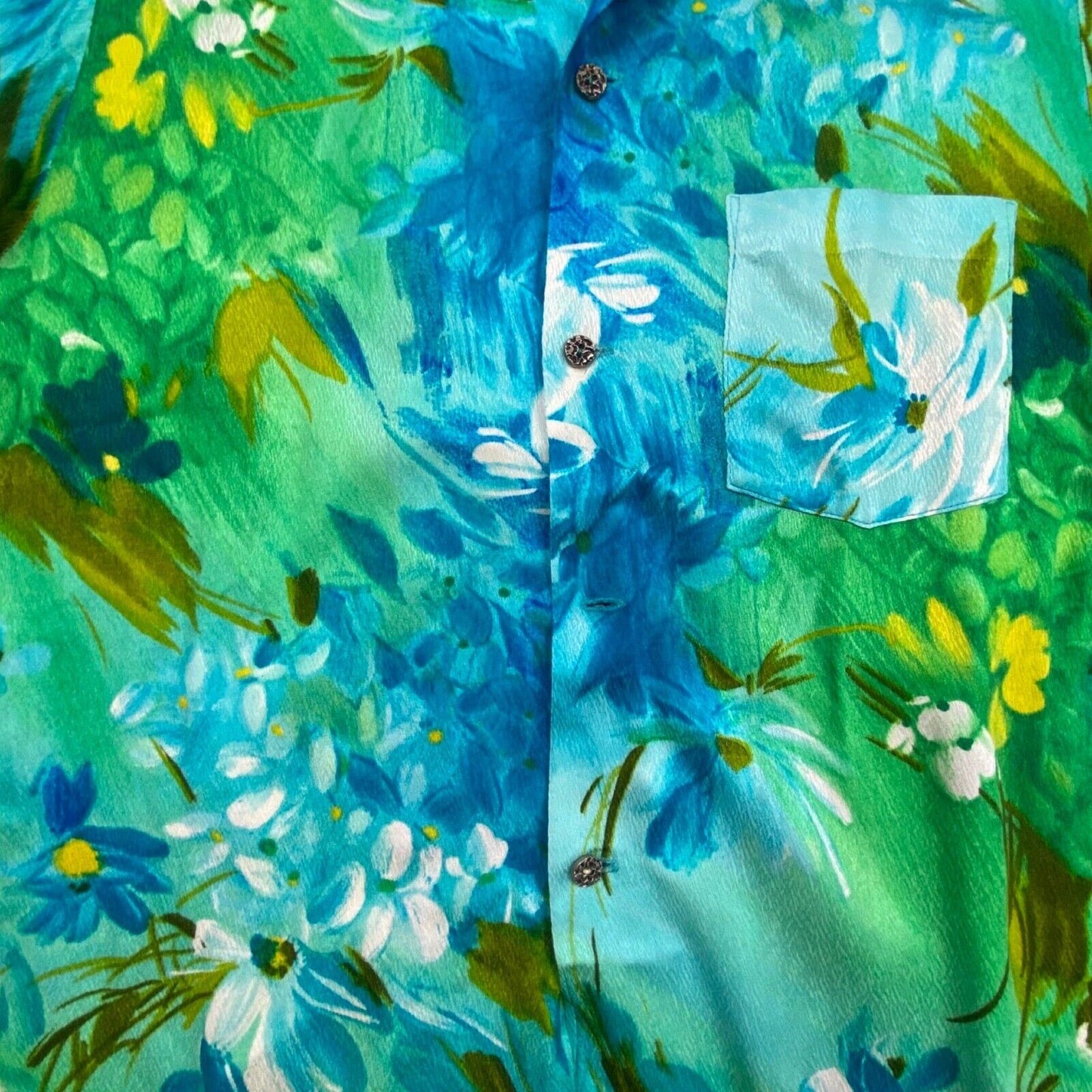 VTG 60s WALTAH CLARKES RAYON HAWAIIAN ALOHA SHIRT TIKI ROCKABILLY 42” (38)