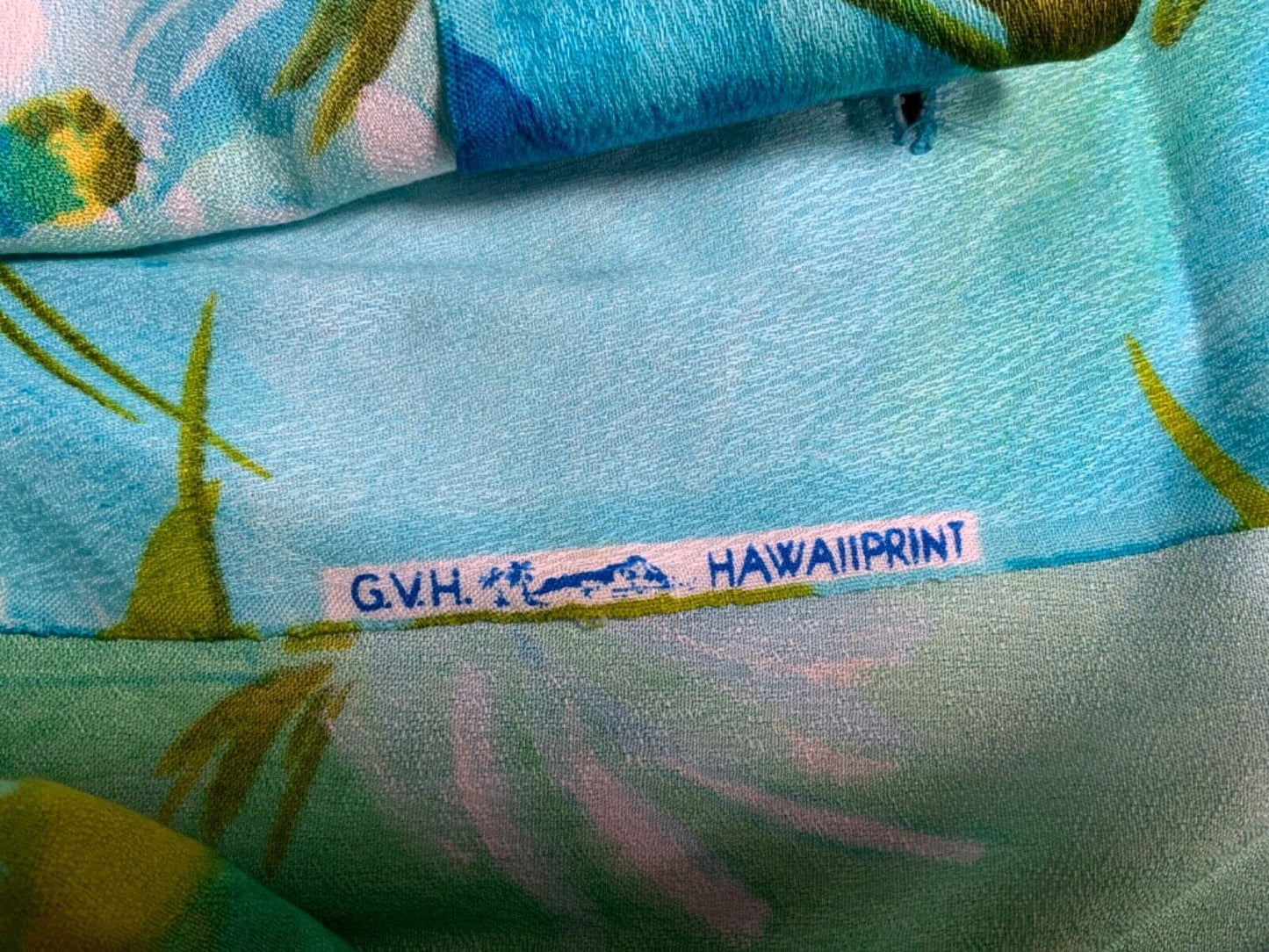 VTG 60s WALTAH CLARKES RAYON HAWAIIAN ALOHA SHIRT TIKI ROCKABILLY 42” (38)