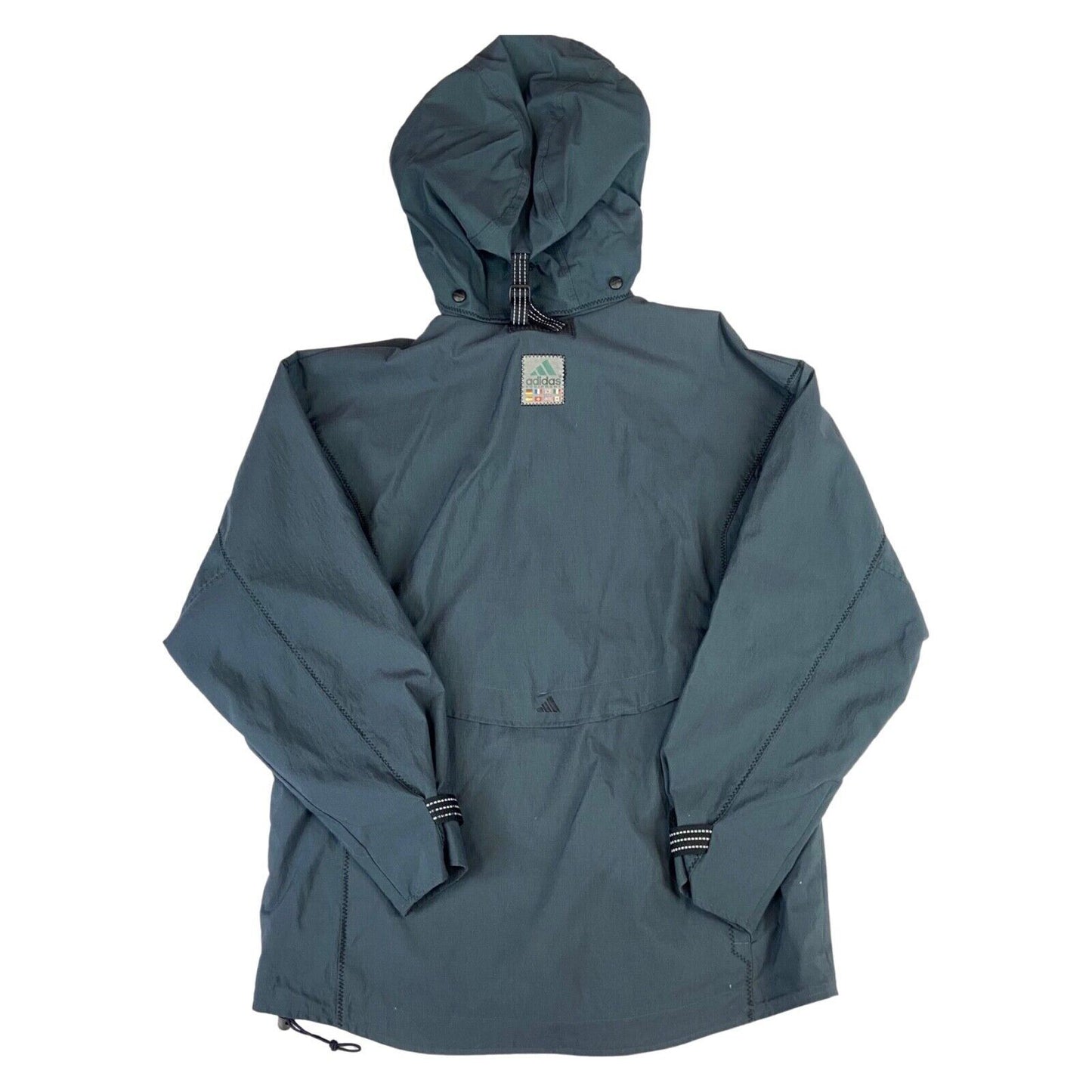 Vintage 90s 00s Charcoal Grey Adidas Equipment Waterproof Sports Jacket XL