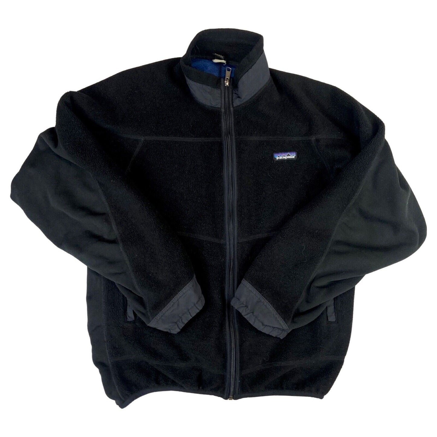 Vintage 90s 00s Black Patagonia Zip Down Fleece S