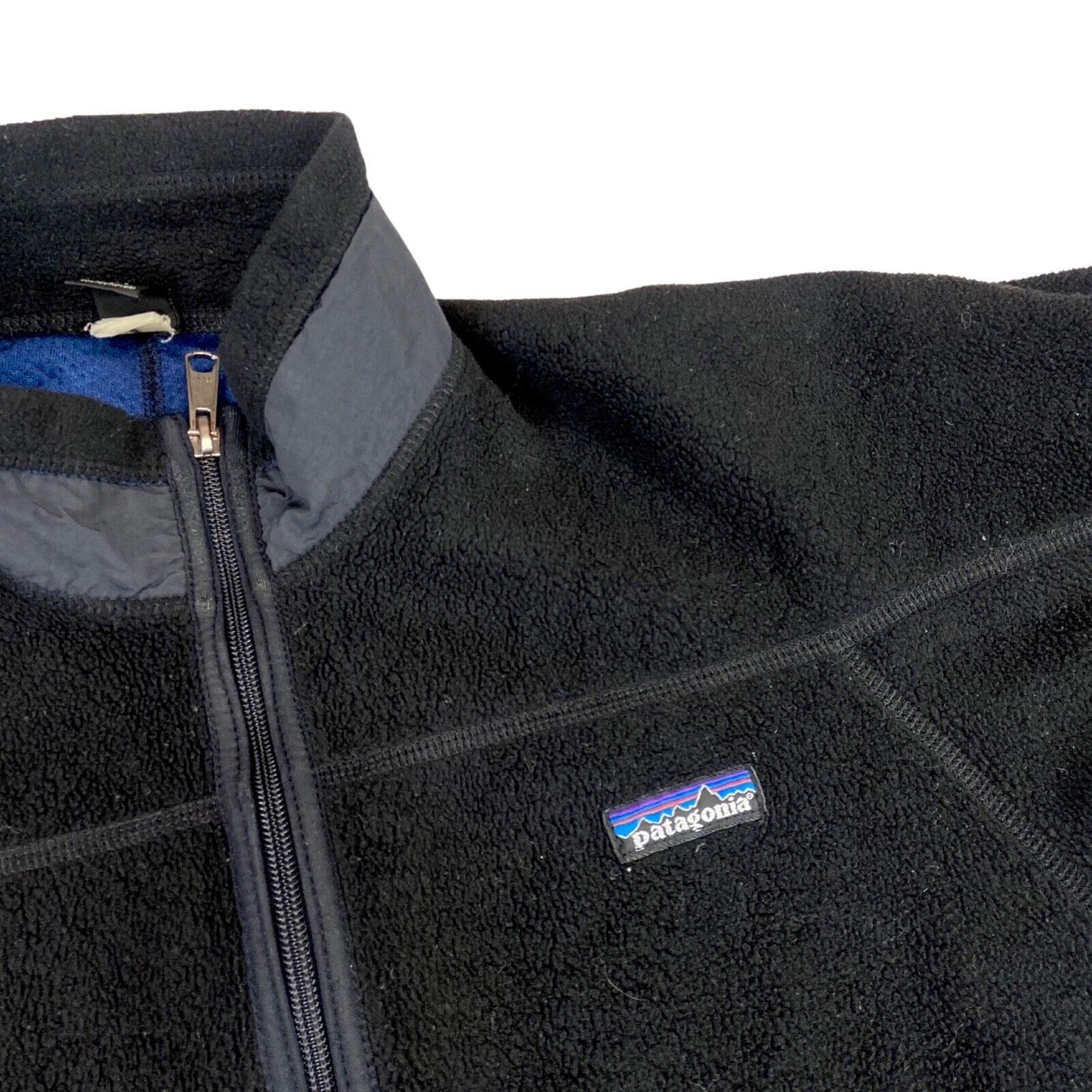 Vintage 90s 00s Black Patagonia Zip Down Fleece S