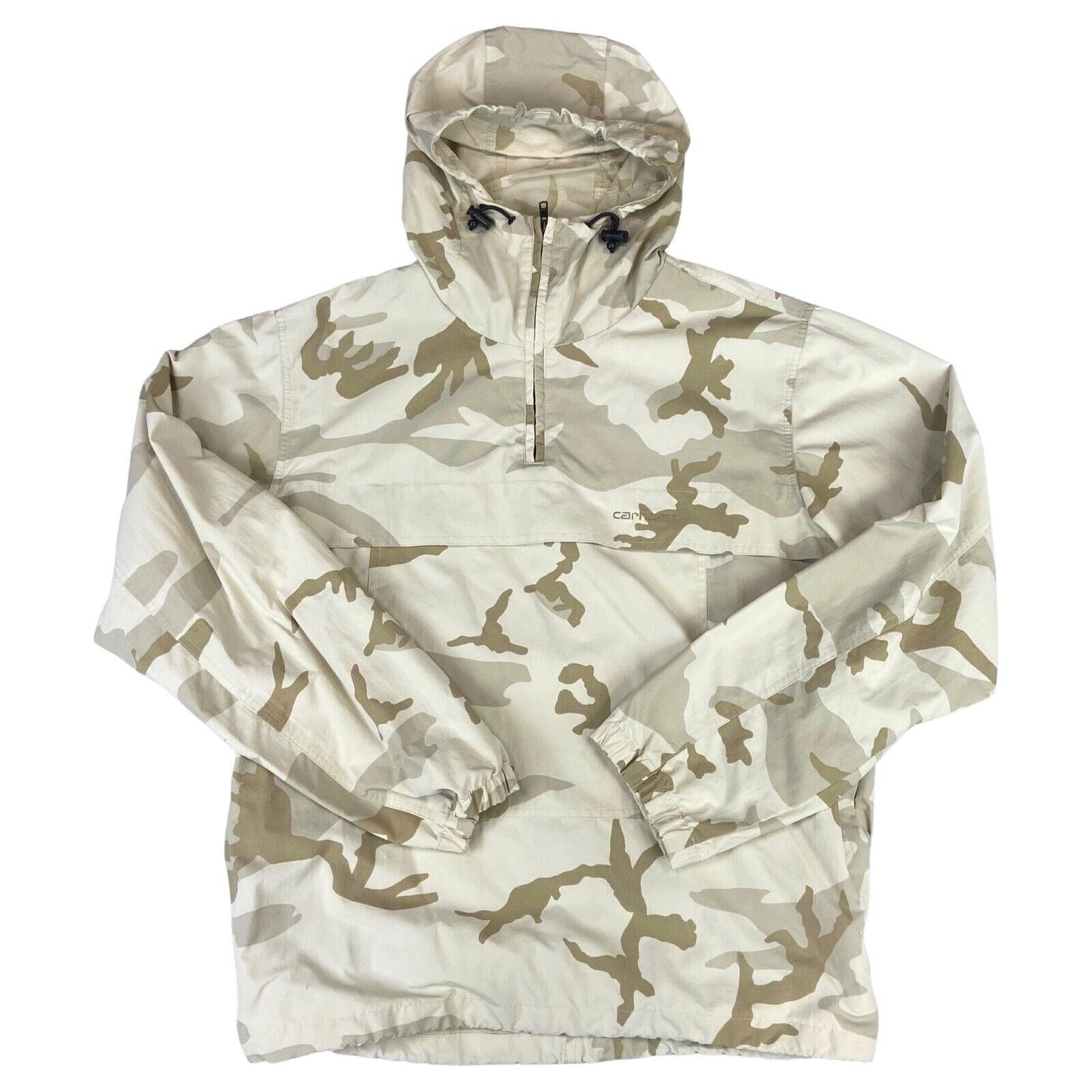 Vintage 00s Cream Carhartt Camouflage Print Pull Over Jacket L