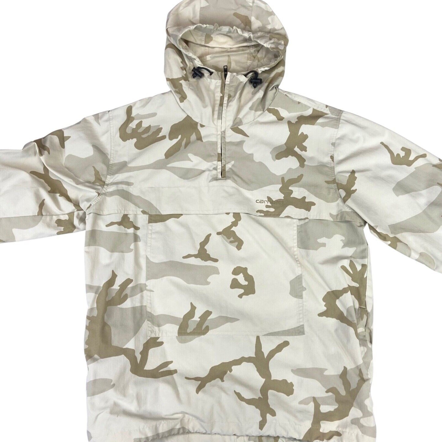 Vintage 00s Cream Carhartt Camouflage Print Pull Over Jacket L