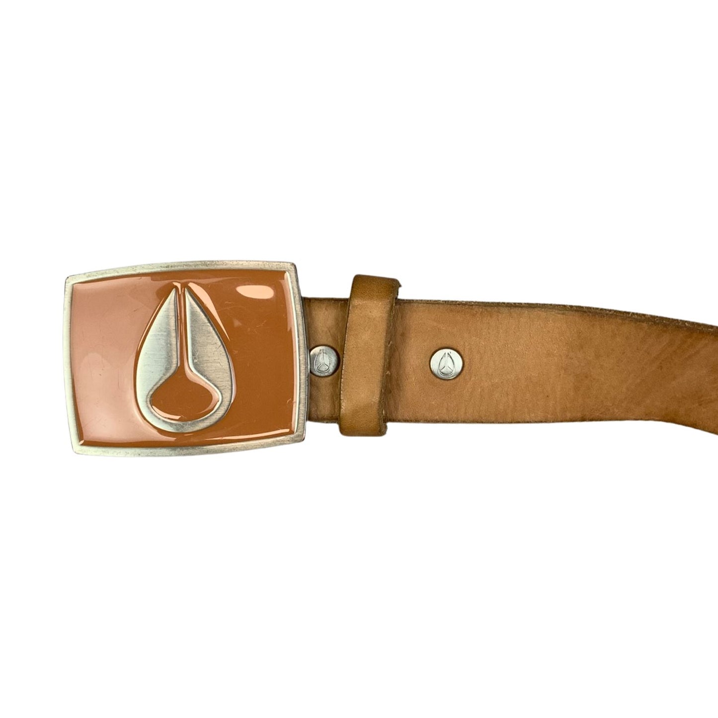 Vintage 90s 00s Brown Soft Leather Tan Nixon Belt S M