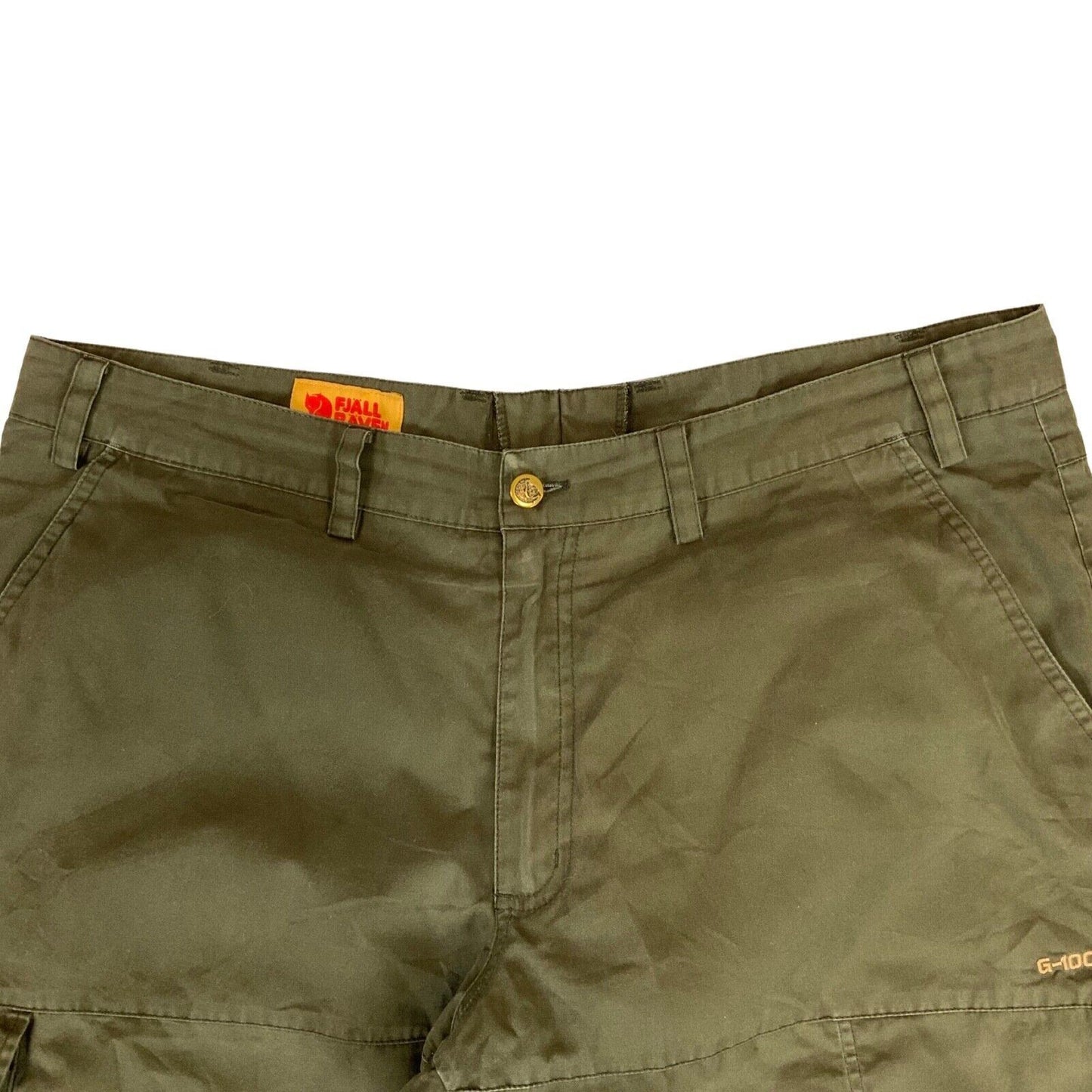 Fjallraven Olive Khaki Ruaha Cargo Trousers G-1000 38-39" Comfort Fit Mid Waist