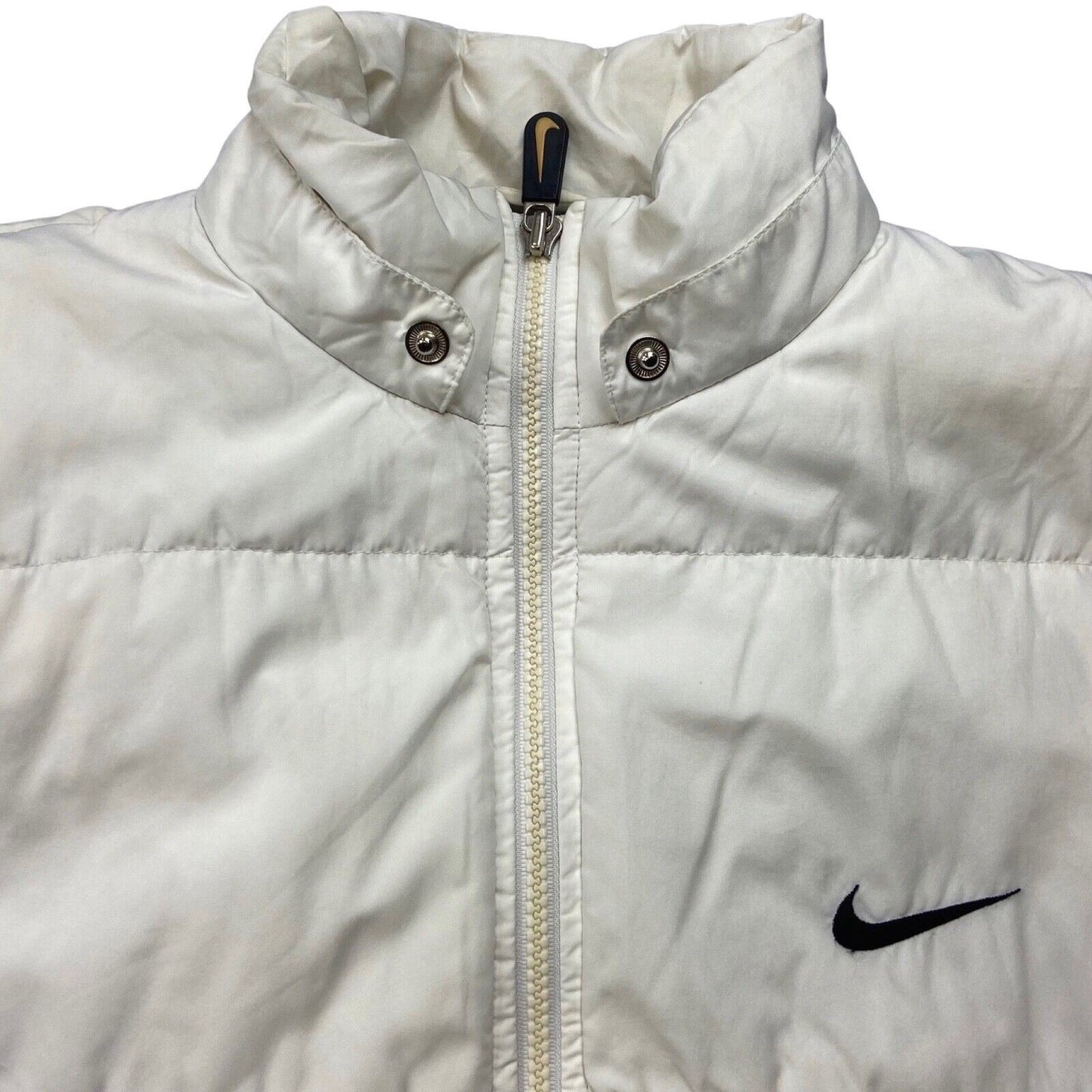 Vintage 1990's White Nike Puffer Coat/Jacket Small