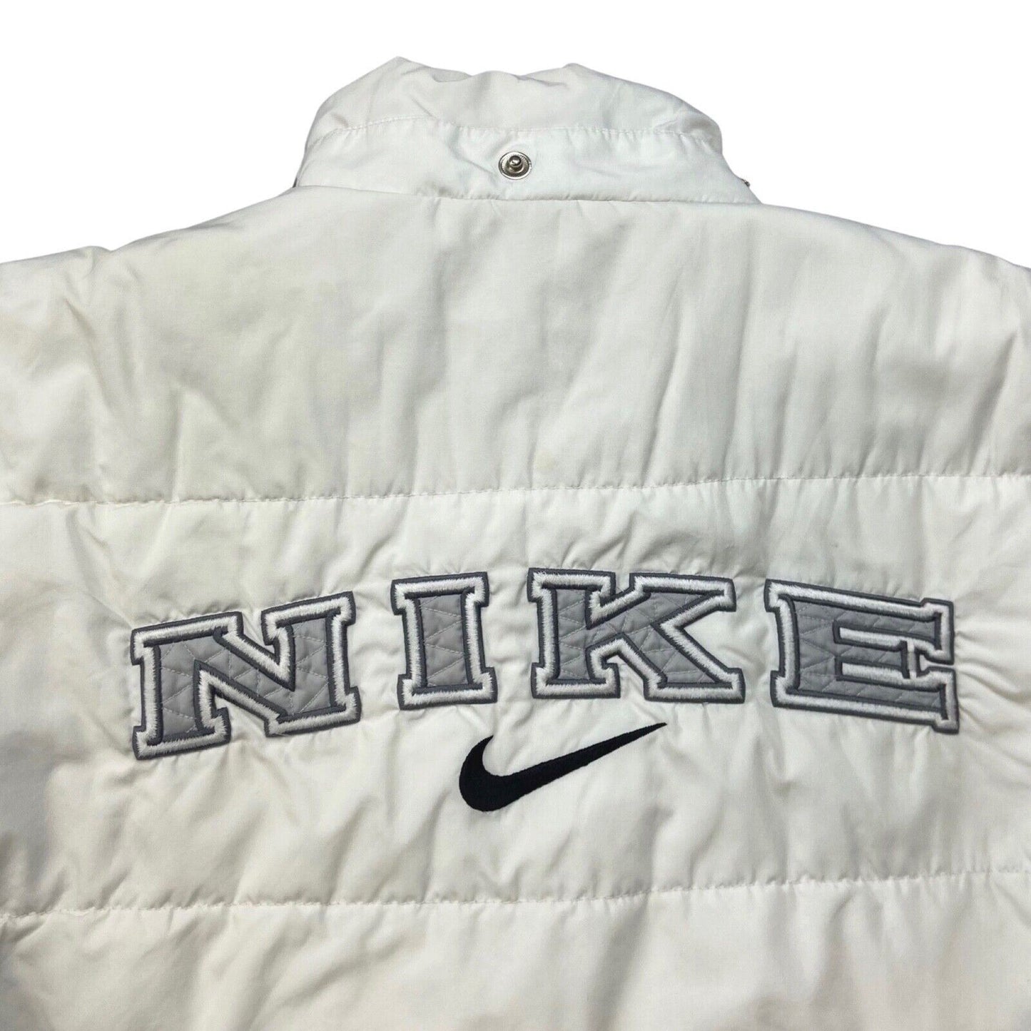 Vintage 1990's White Nike Puffer Coat/Jacket Small