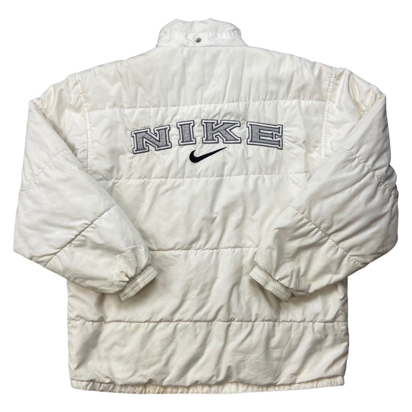Vintage 1990's White Nike Puffer Coat/Jacket Small