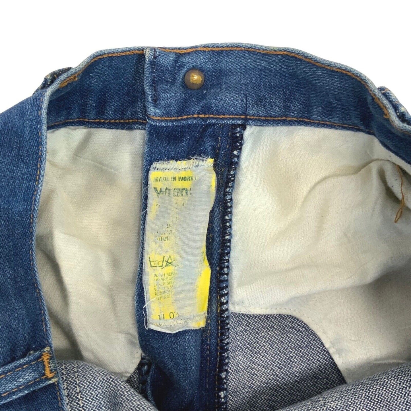 VTG 70s WRANGLER BLUEBELL DENIM JEANS WESTERN SUEDEHEAD MOD SKINS 30L 33L