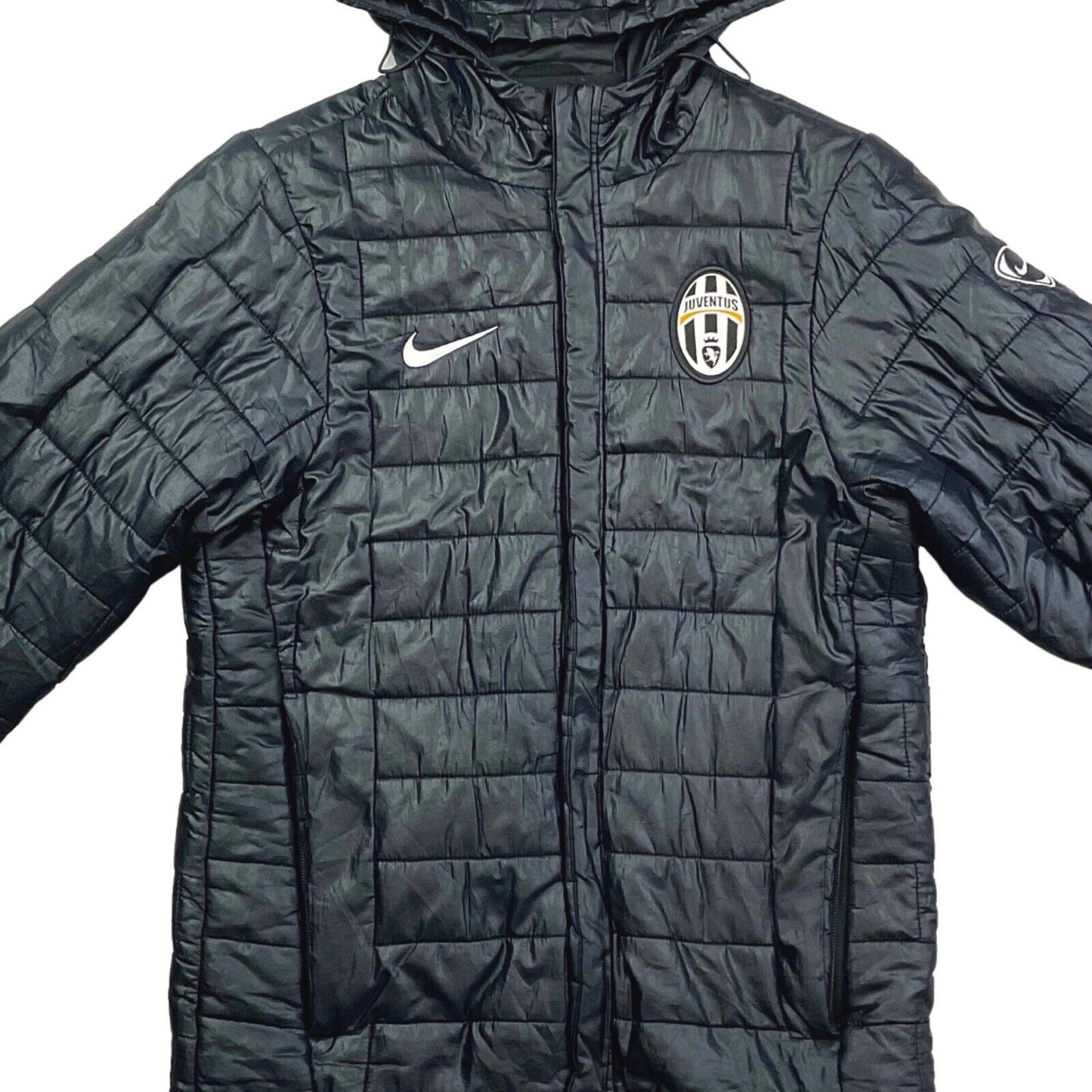 Vintage 00s Black blue Nike Fit Juventus Football Club Training Puffa Jacket S