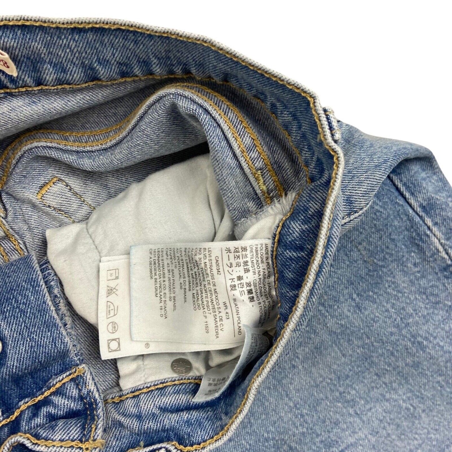 LEVIS PREMIUM RIBCAGE STRAIGHT BIG E RED TAB PREMIUM DENIM JEANS 28L 28L
