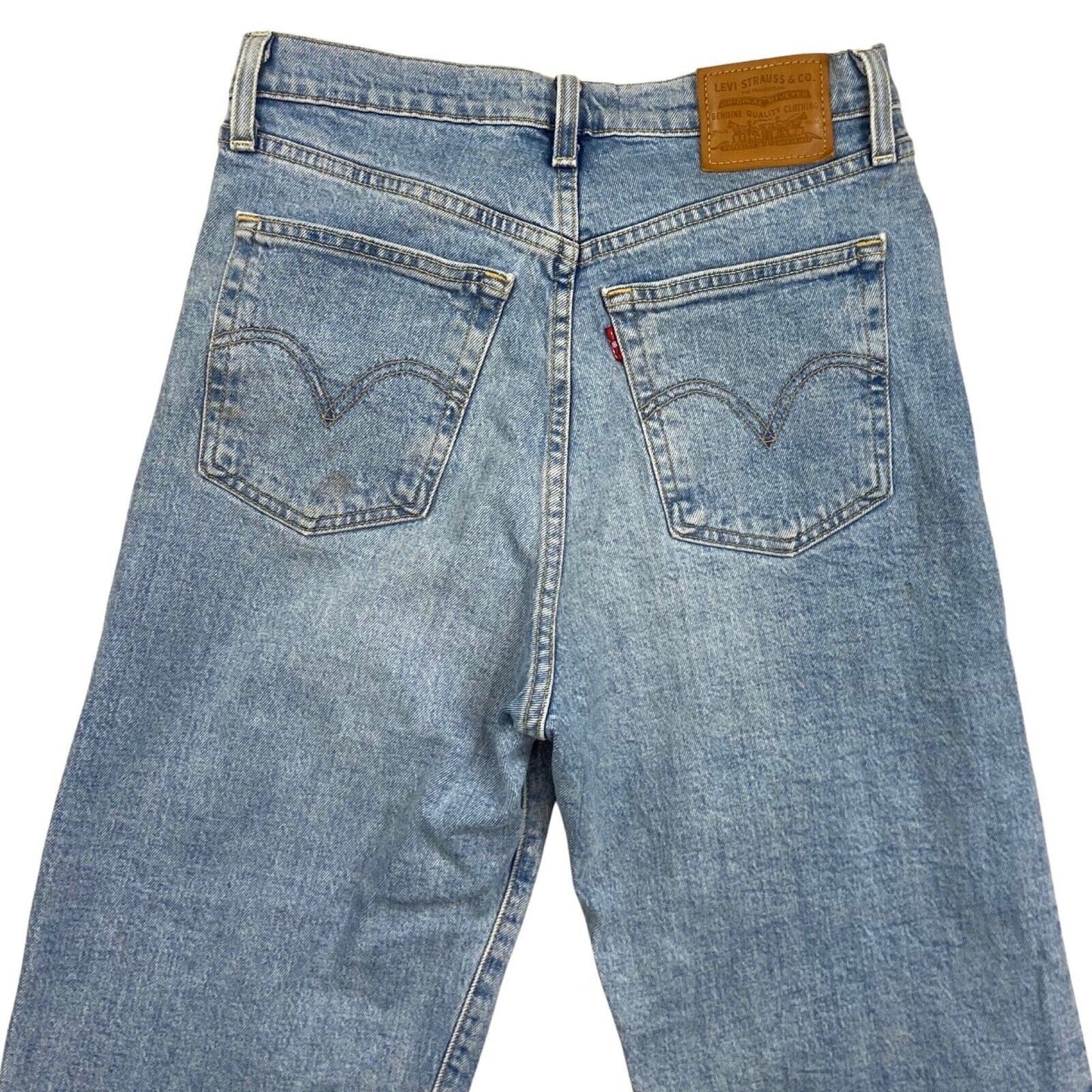 LEVIS PREMIUM RIBCAGE STRAIGHT BIG E RED TAB PREMIUM DENIM JEANS 28L 28L