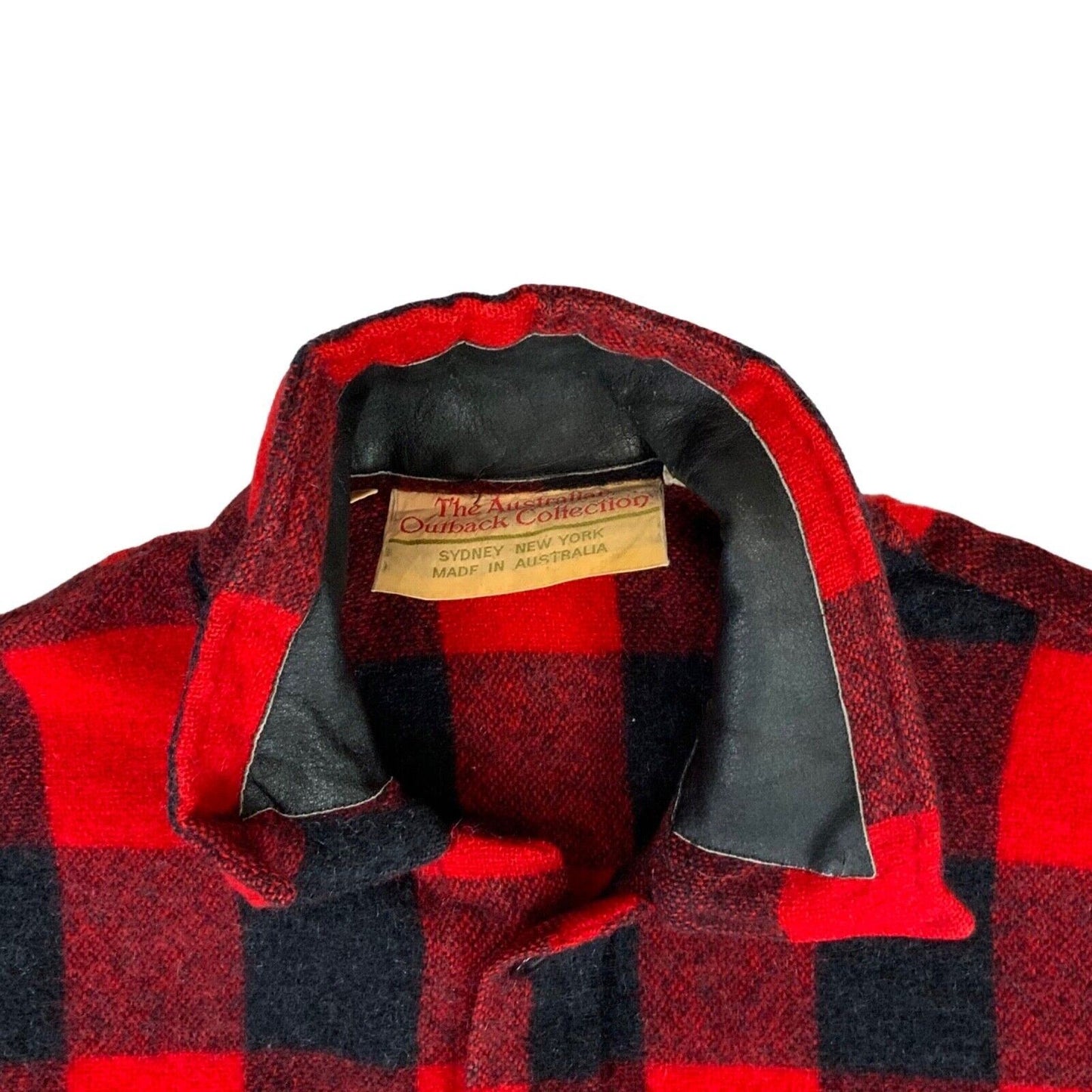 VINTAGE AUSTRALIAN OUTBACK COLLECTION HEAVY WOOL JACKET SHIRT CPO S 41” (38)