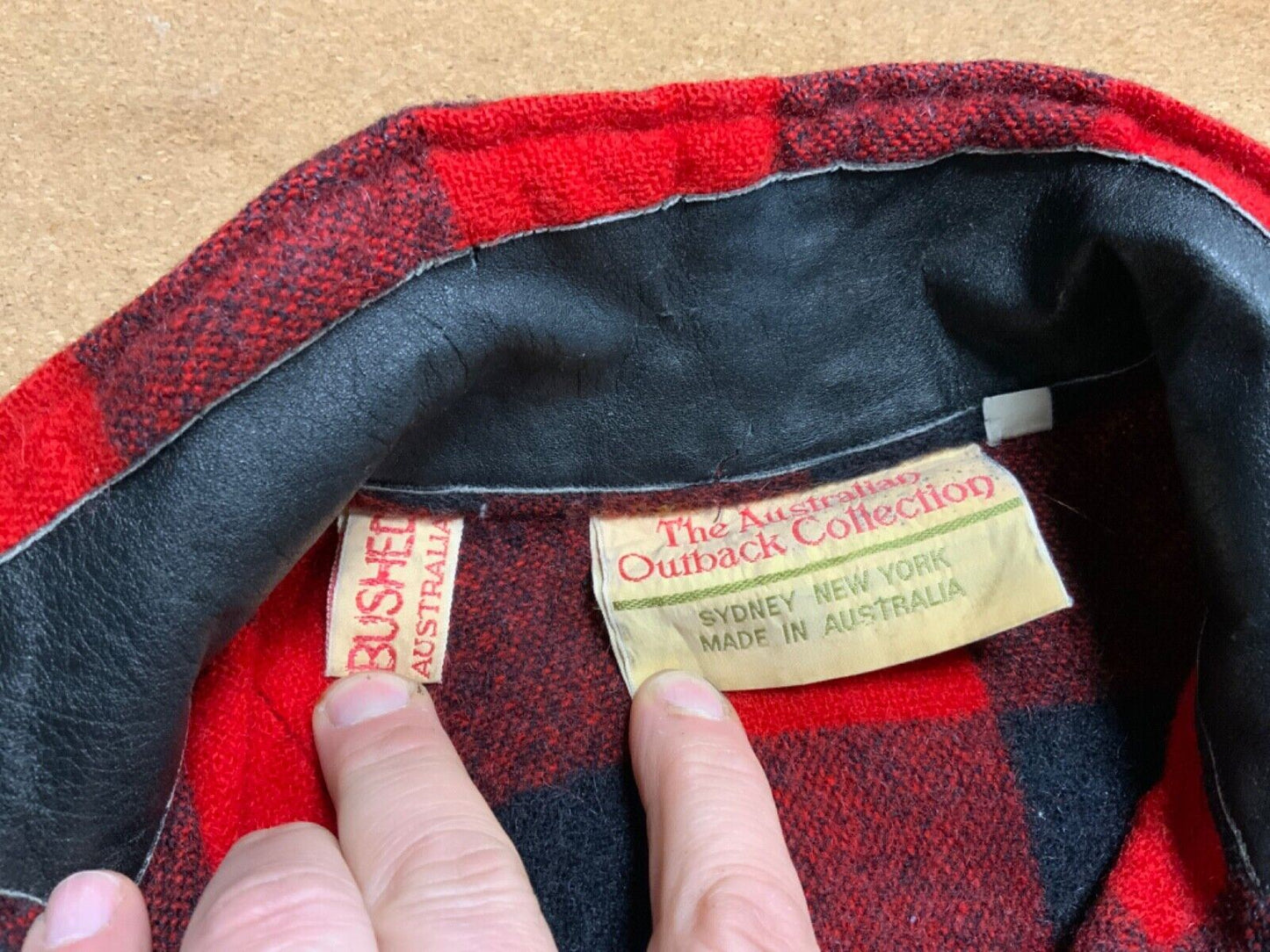 VINTAGE AUSTRALIAN OUTBACK COLLECTION HEAVY WOOL JACKET SHIRT CPO S 41” (38)