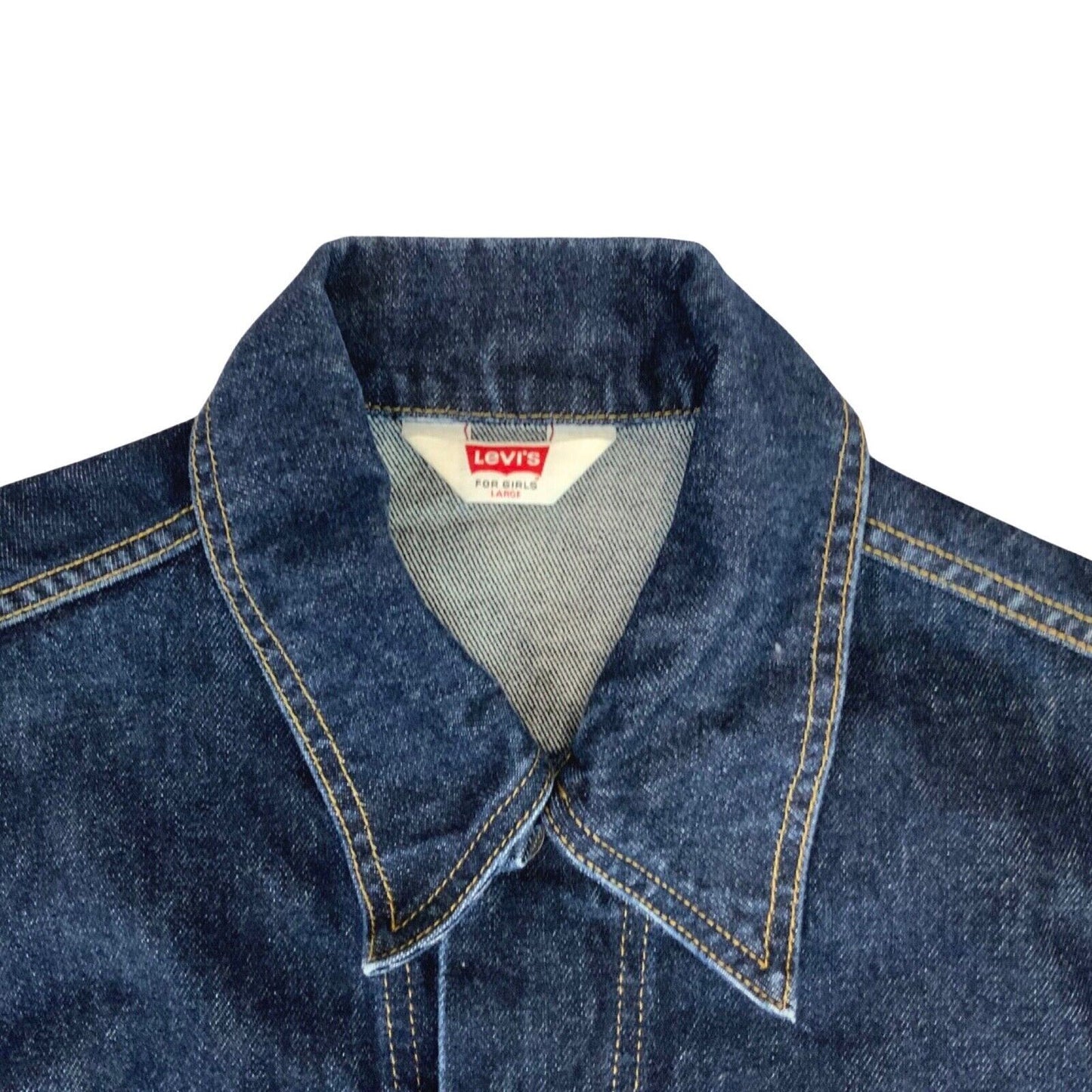 VTG 70s REPLICA LEVIS GIRLS LVC ORANGE TAB DENIM TRUCKER JACKET MOD 40” (36) 10