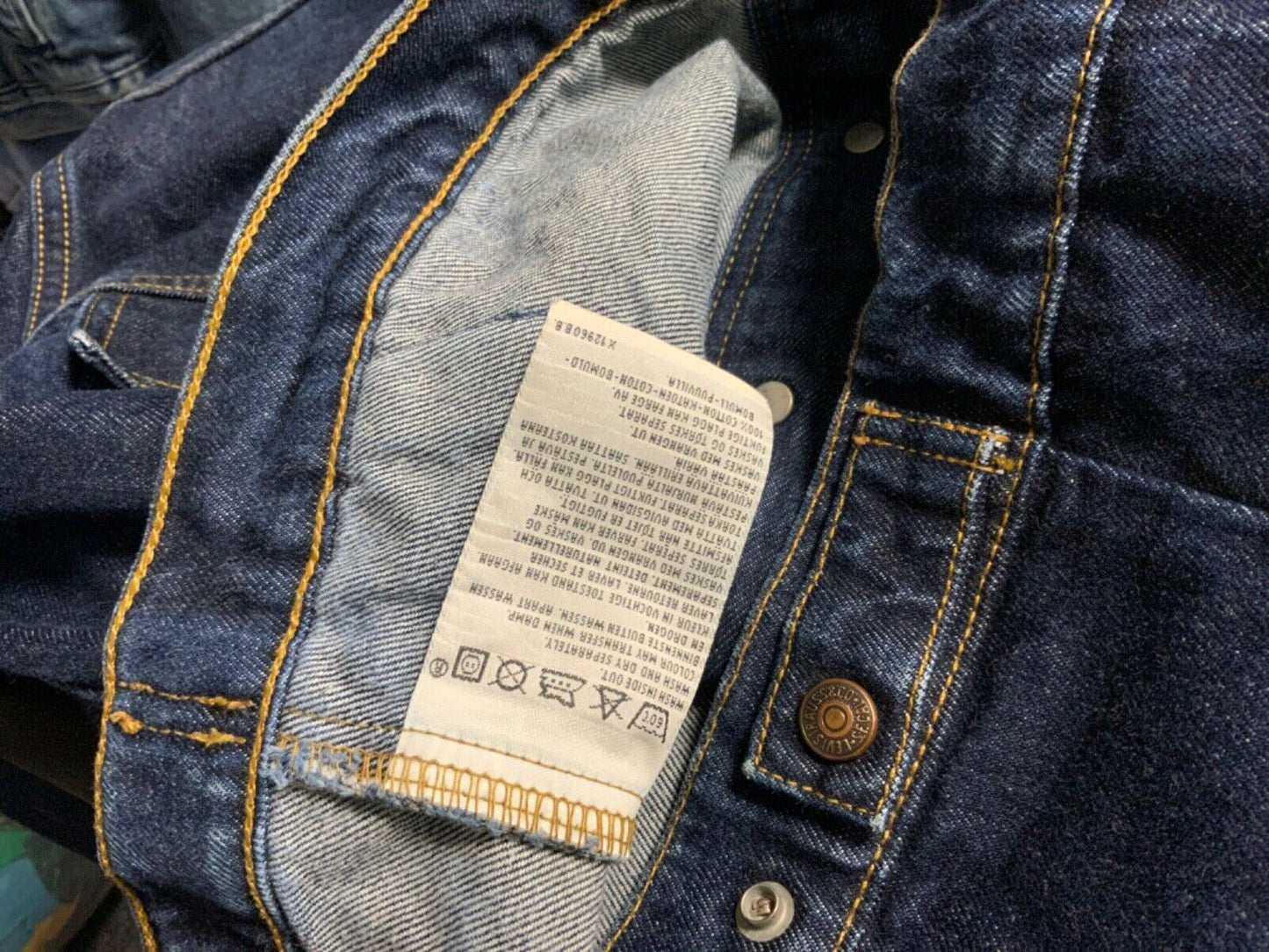 VTG 70s REPLICA LEVIS GIRLS LVC ORANGE TAB DENIM TRUCKER JACKET MOD 40” (36) 10