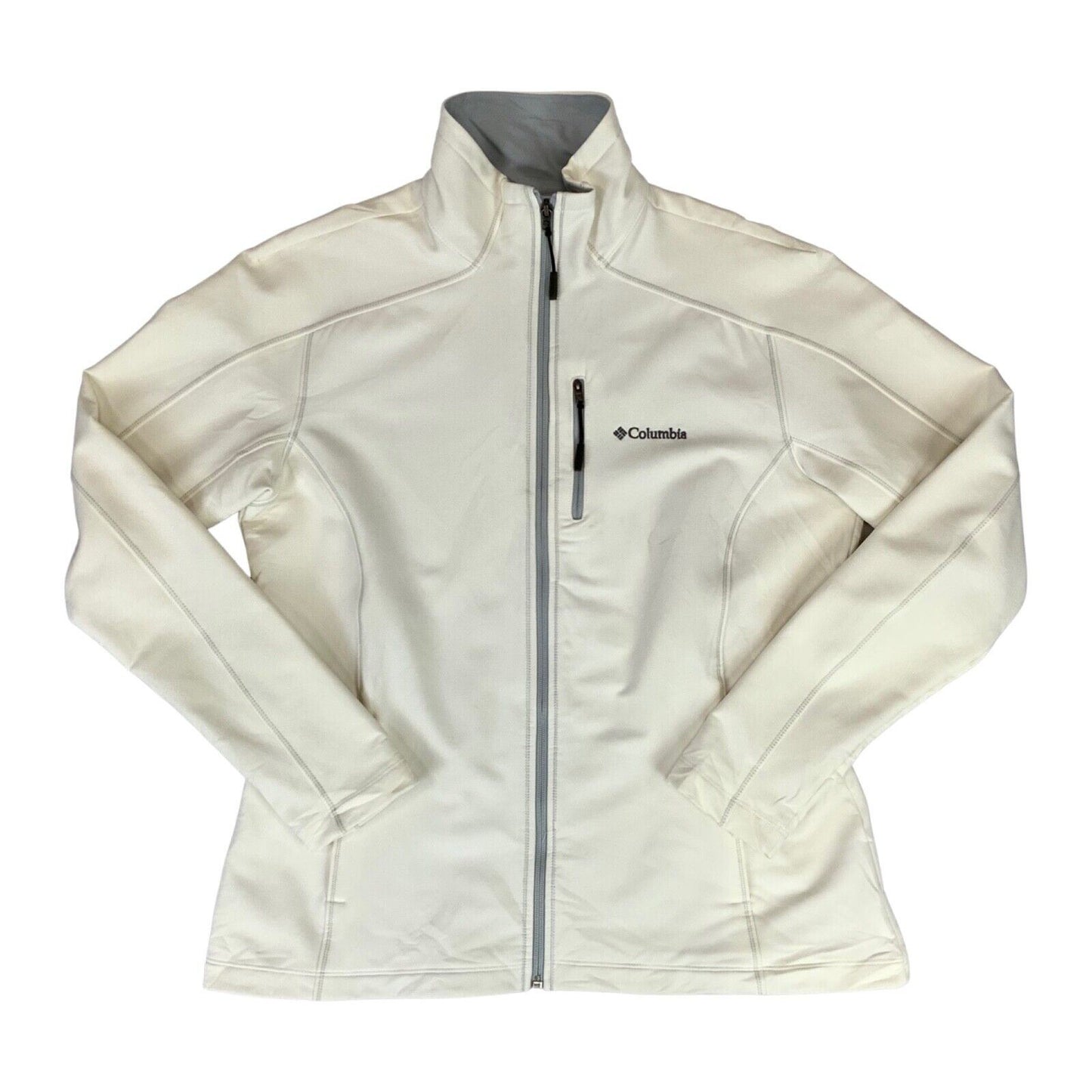 00s White Grey Columbia Zip-Up Walking Sports Jacket L